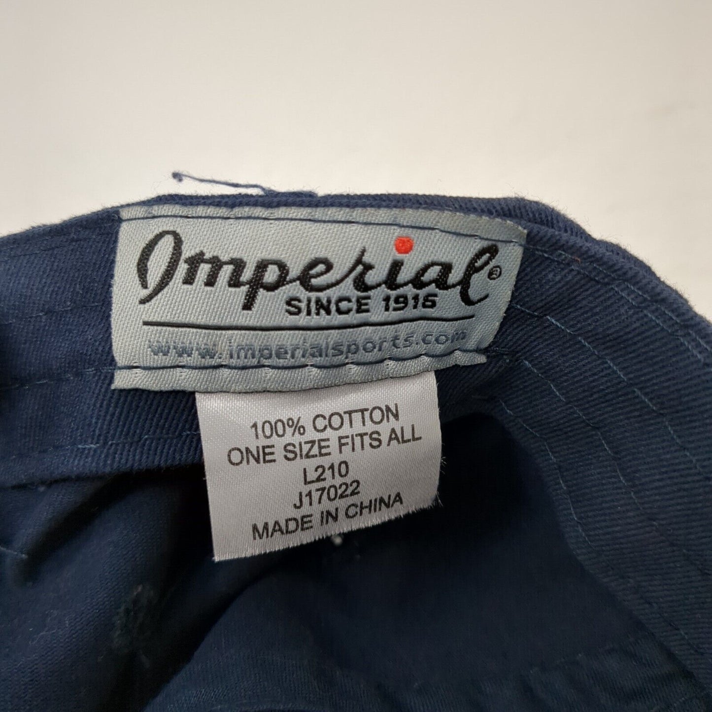 Belle Ringer Strapback Hat Blue One Size Adjustable 6 Panel Imperial
