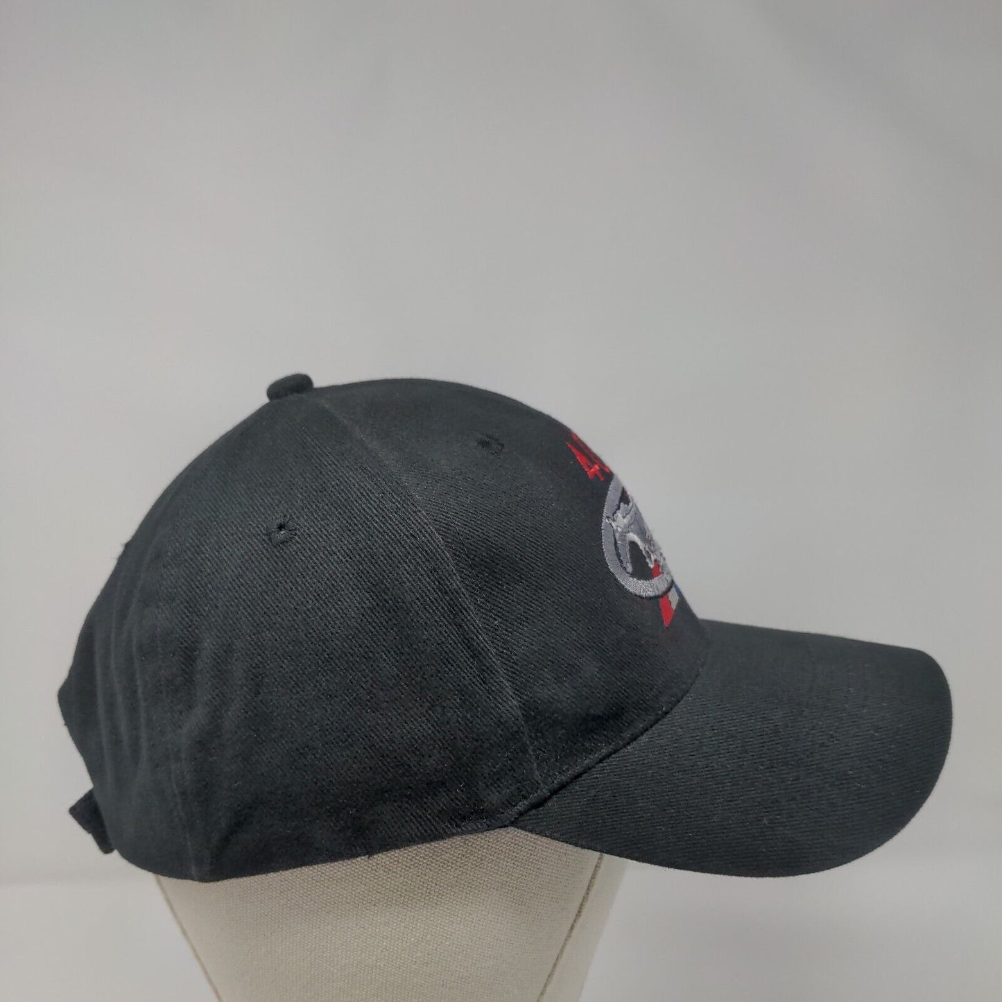 Mustang 40th Strapback Hat Black OSFA Adjustable Embroidered Headmaster