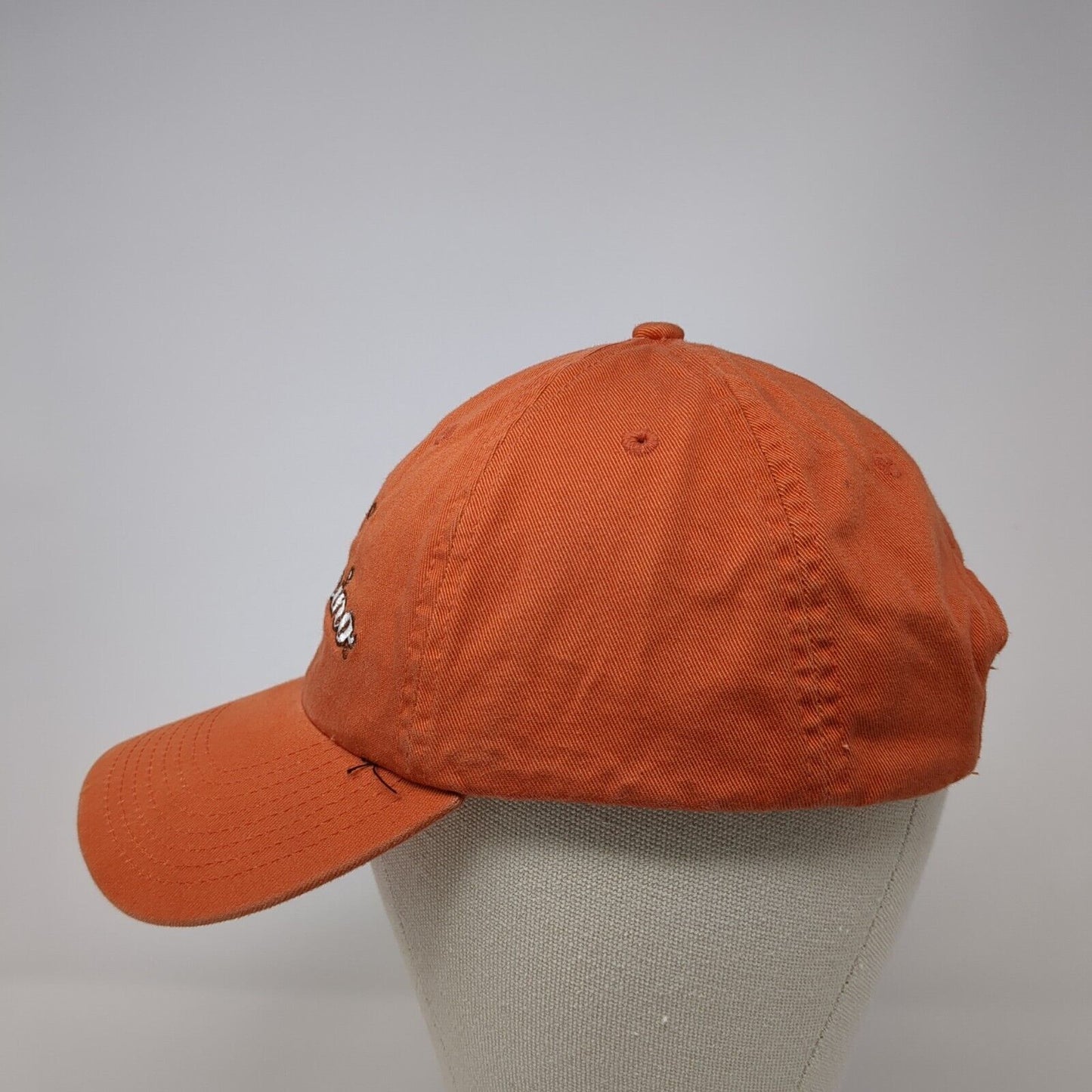Ciao Bellacino Slideback Hat Orange One Size Embroidered Fahrenheit