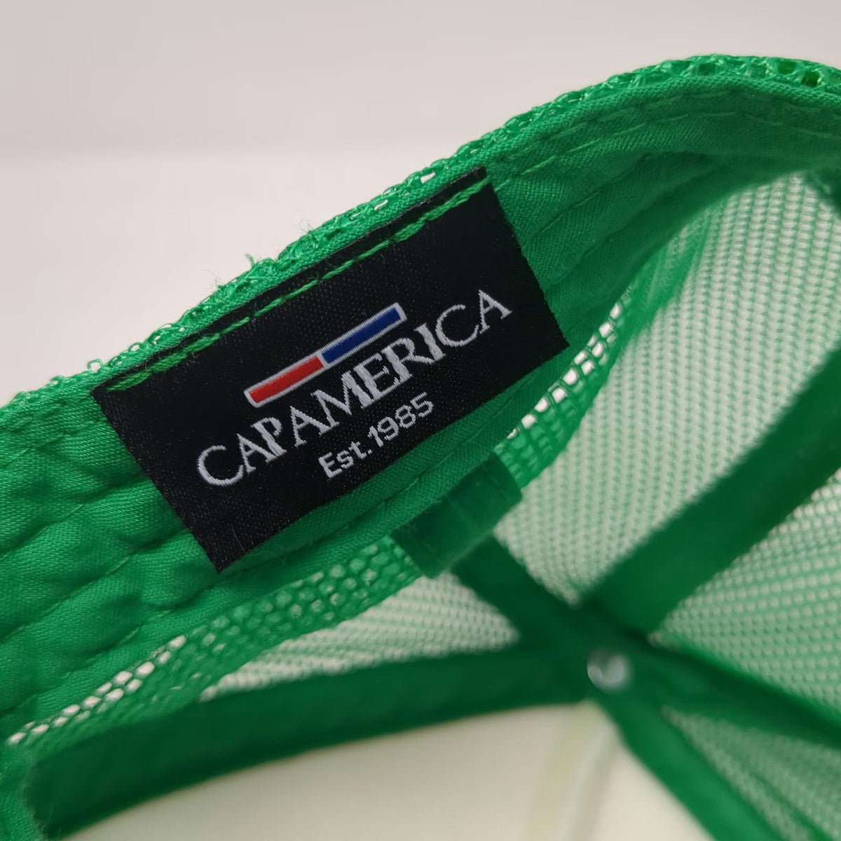 Cap America Green Trucker Hat One Size White Mesh Meatopia Snapback Rope