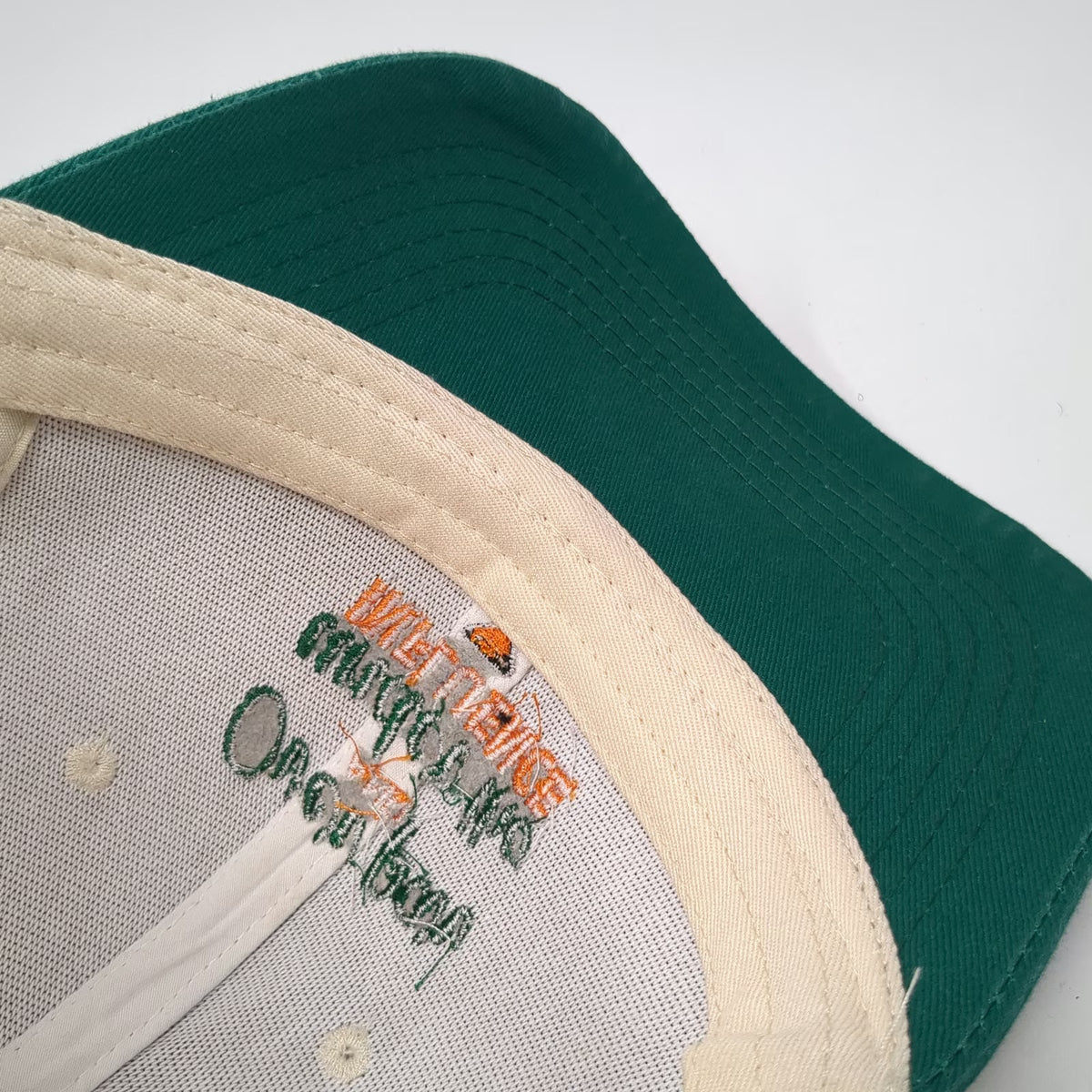 7-Eleven Baseball Cap Beige Green One Size Mesh Golf Over Par Influence Joke Hat