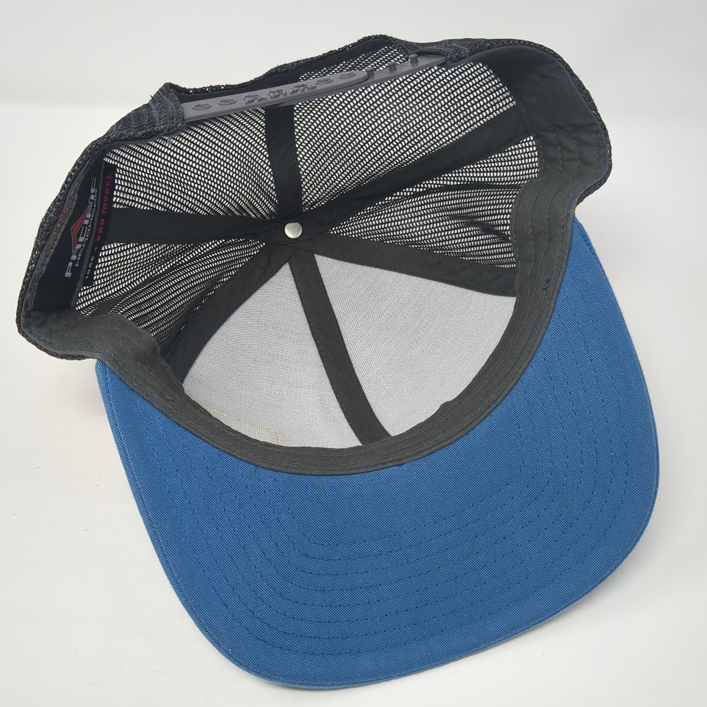 Drip Drop Patch Snapback Mesh Back Trucker Hat Black One Size 6 Panel