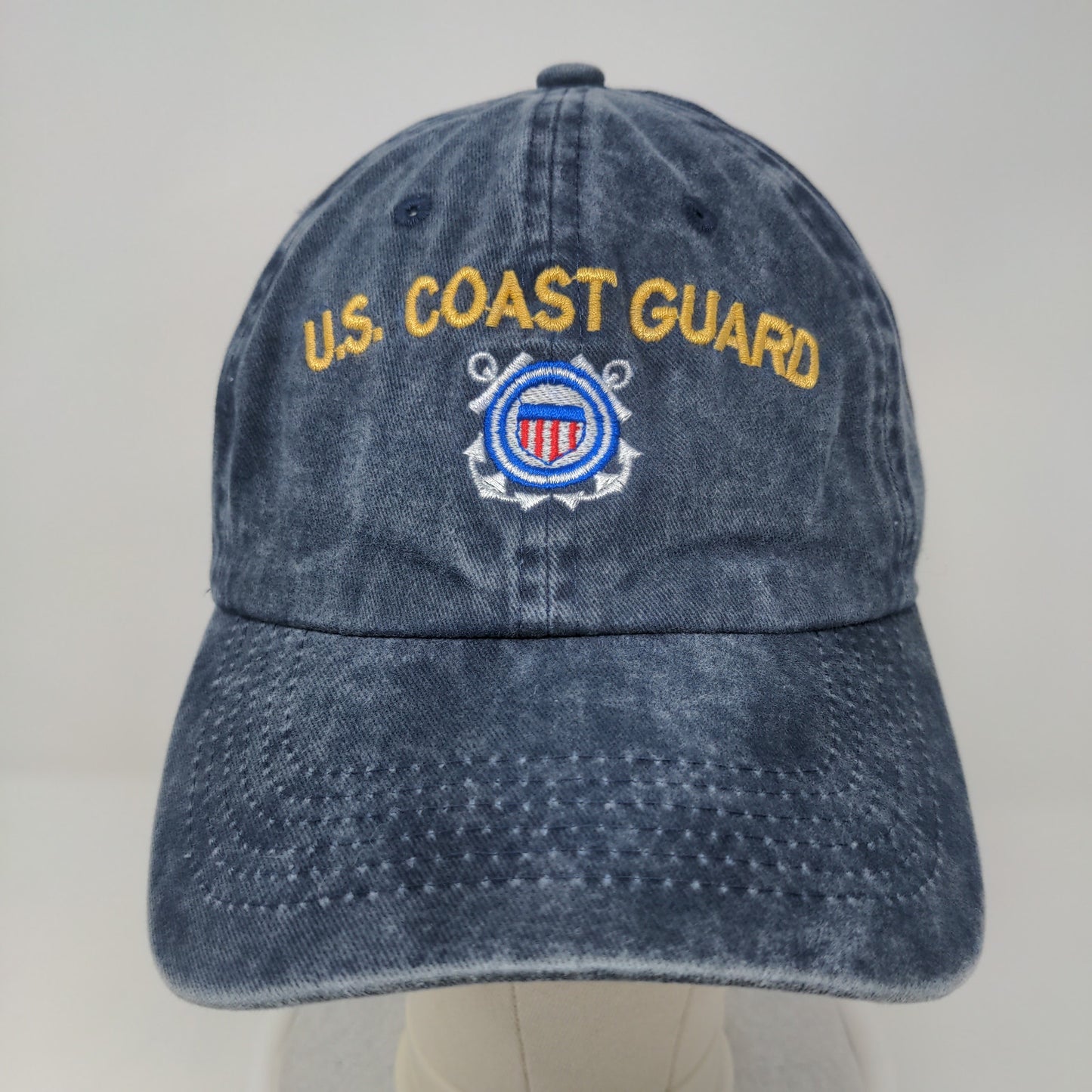 US Coast Guard Slideback Hat Blue Embroidered Logo 100% Cotton