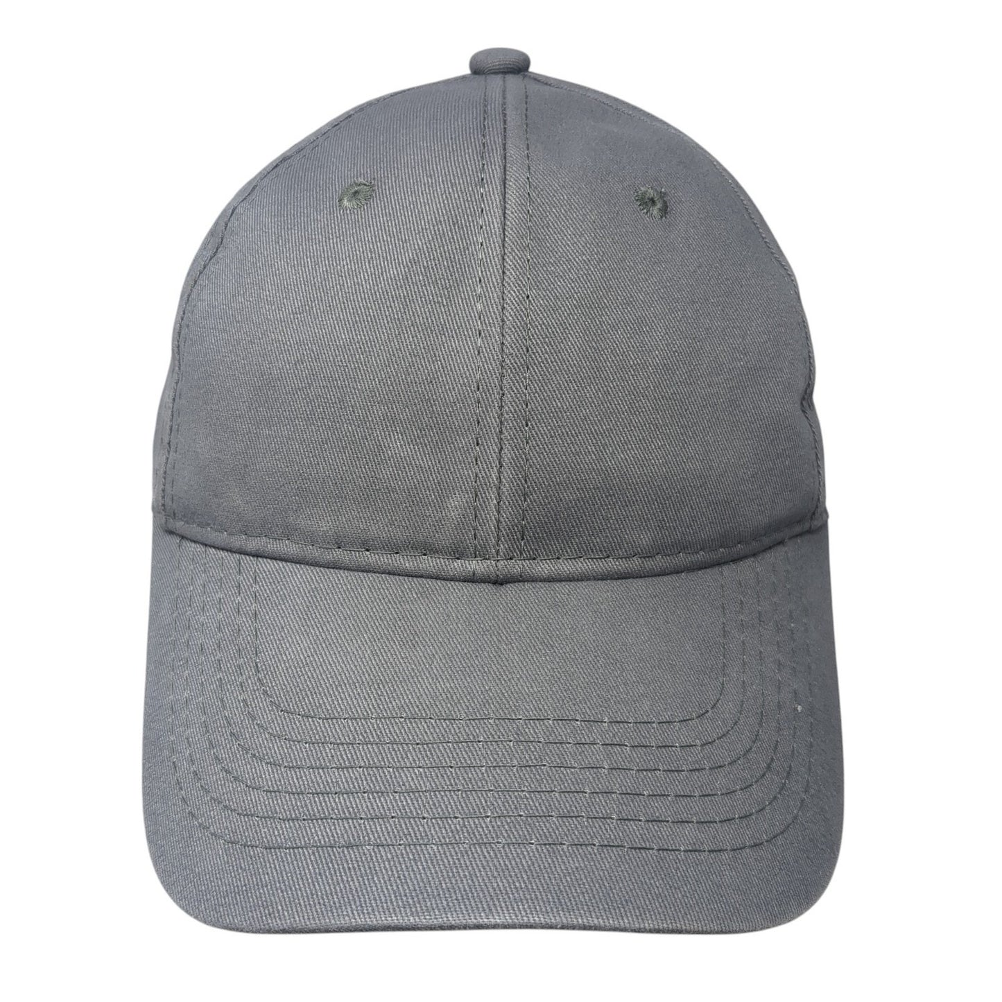 George Strapback Hat Gray One Size Adjustable 6 Panel Solid Blank