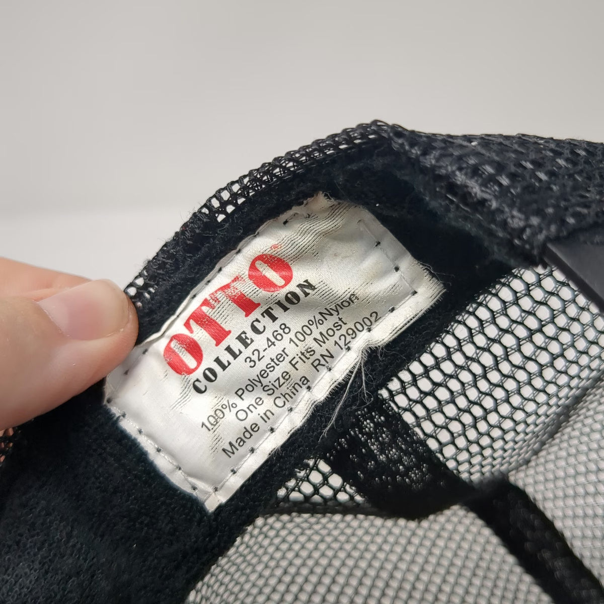 Otto Trucker Hat Black OSFM Rustler India Pale Ale Beer IPA Mesh Back Western