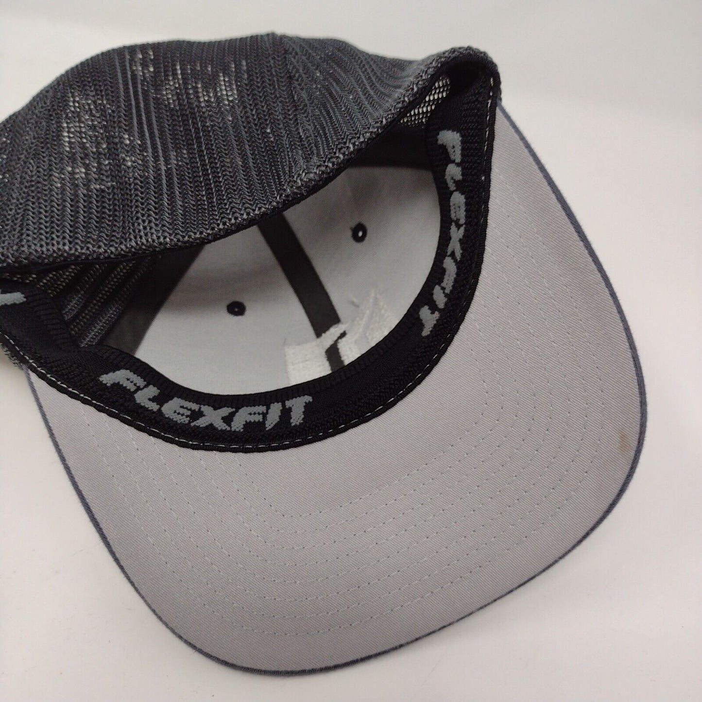 Beniton Construction Fitted Trucker Hat Gray L/XL Mesh Back Port Authority