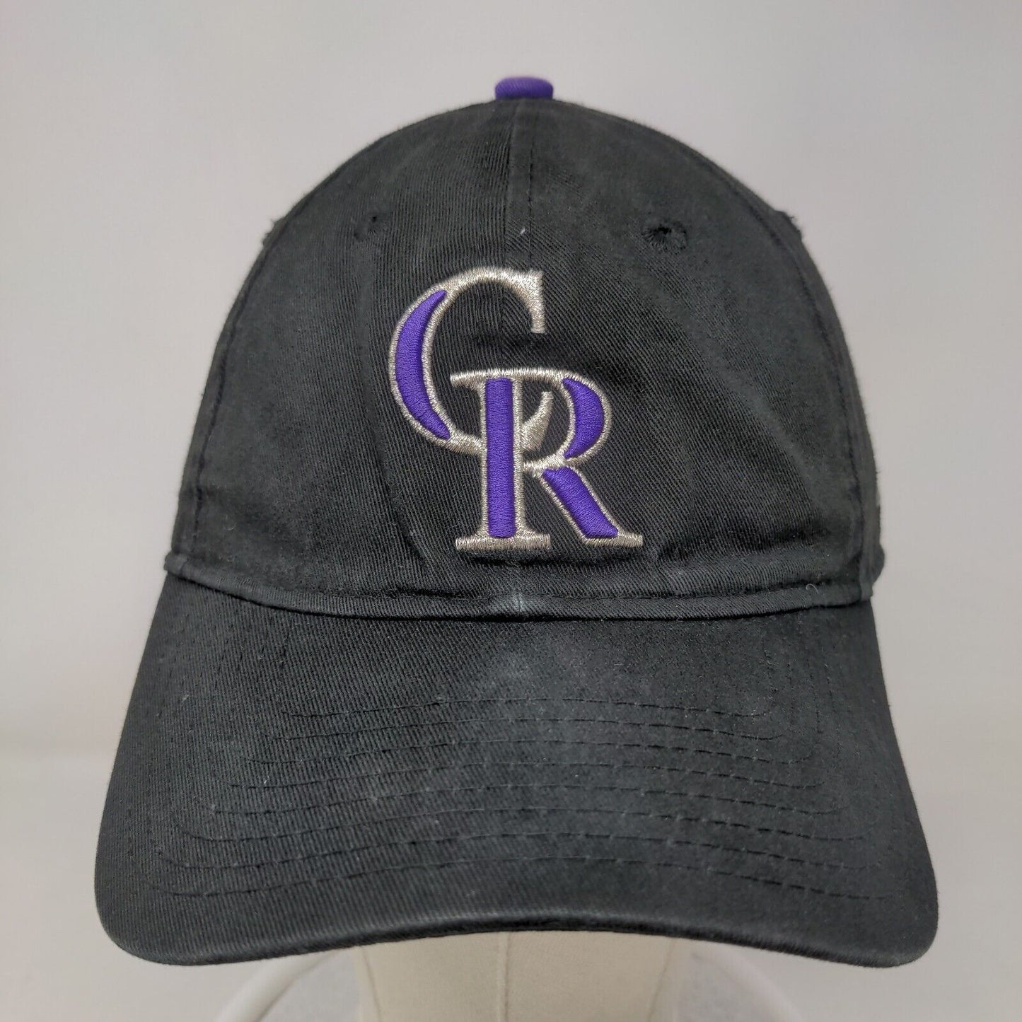 New Era Men's Fitted Hat Black XL Embroidered Colorado Rockies Logo XL 49Forty