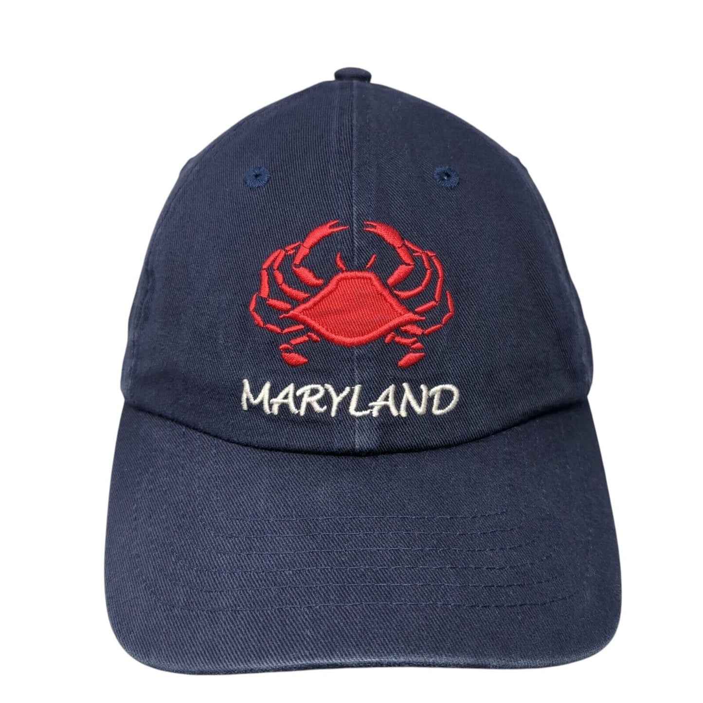 Maryland Slideback Hat Blue One Size Adjustable Embroidered 6 Panel Blank