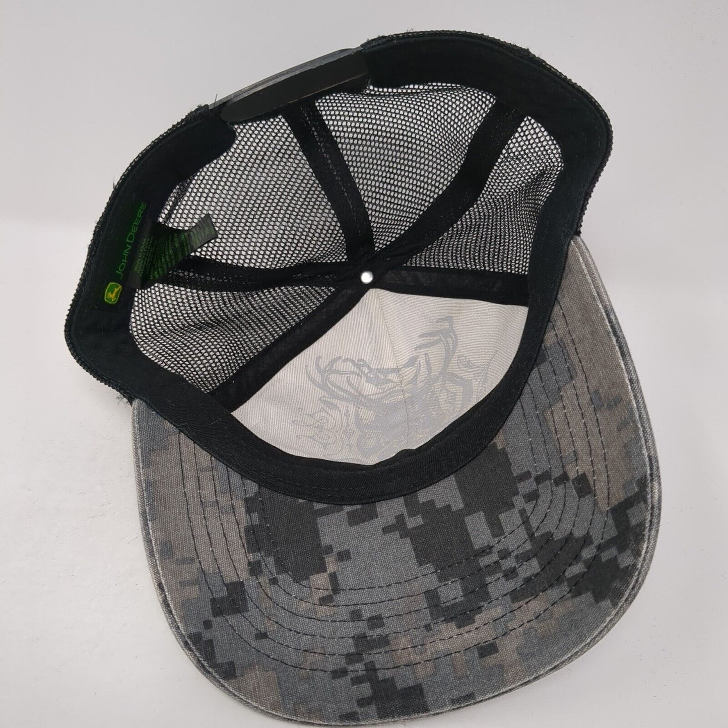 John Deere Snapback Trucker Hat Multicolor OS Adjustable Embroidered Mesh Back