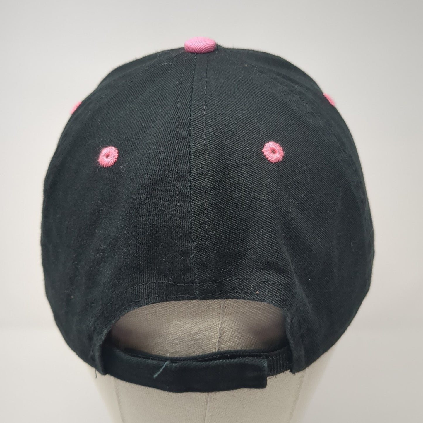 New Orleans Strapback Baseball Cap Black One Size Adjustable Embroidered Raw Ma