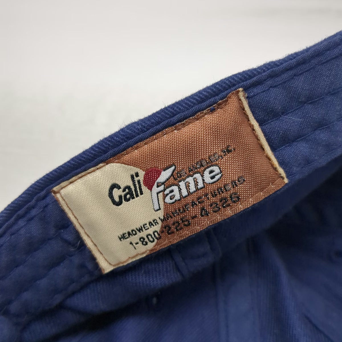 Cali Fame Baseball Cap Blue One Size Upswing Golf Slideback Hat Embroidery