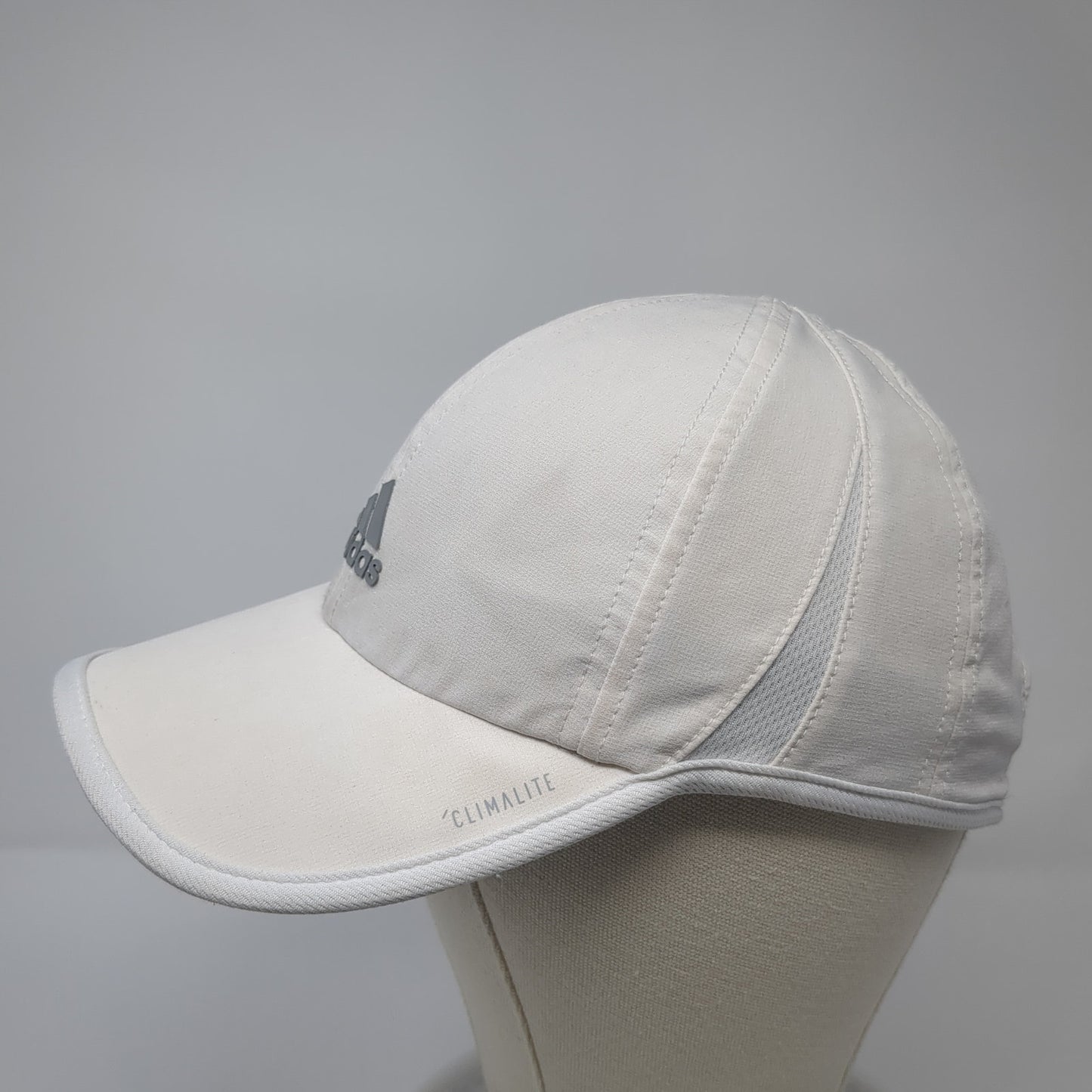 Adidas Strapback Baseball Cap Beige One Size Adjustable Lightweight 6 Panel