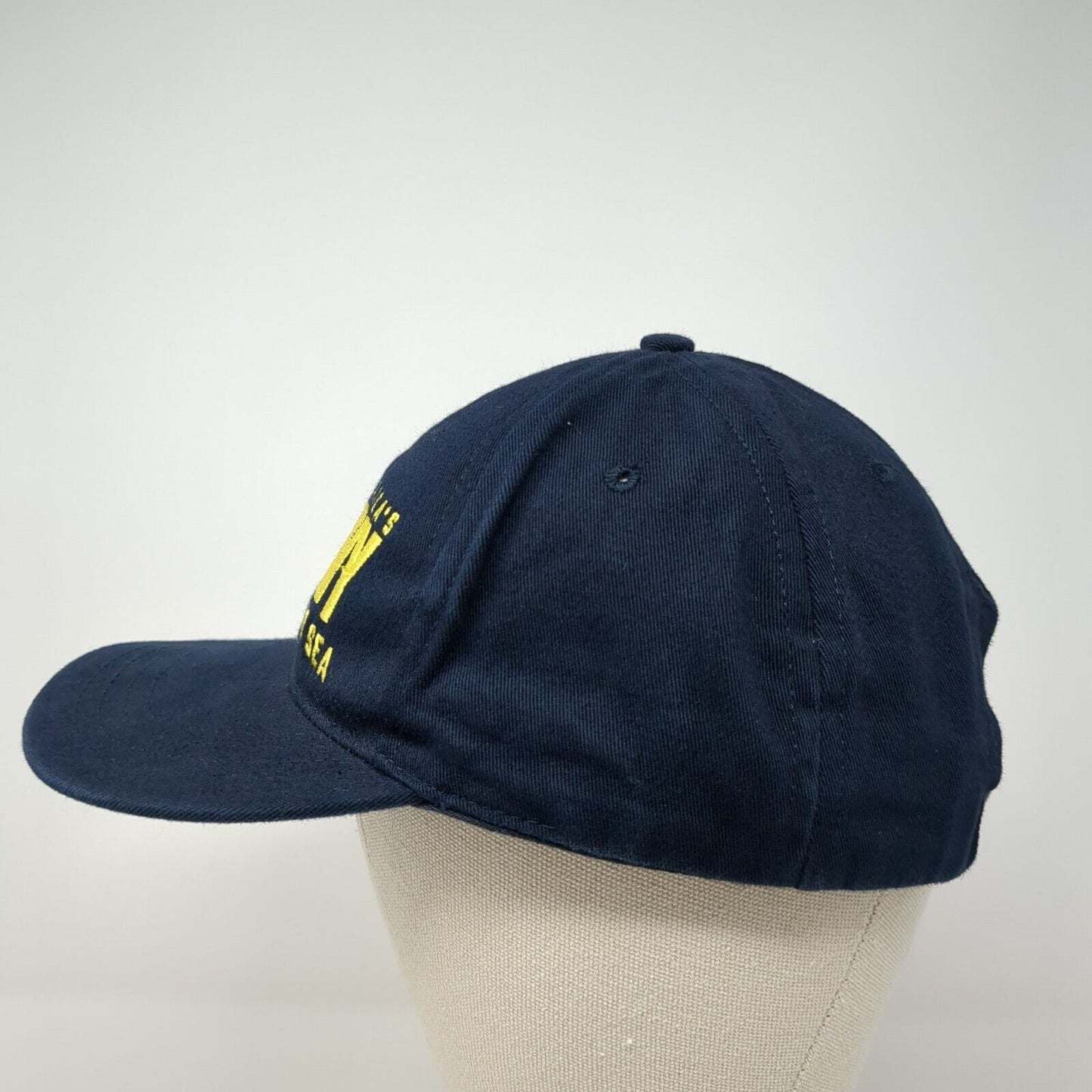 America's Navy Forged By The Sea Strapback Hat Blue One Size Adjustable