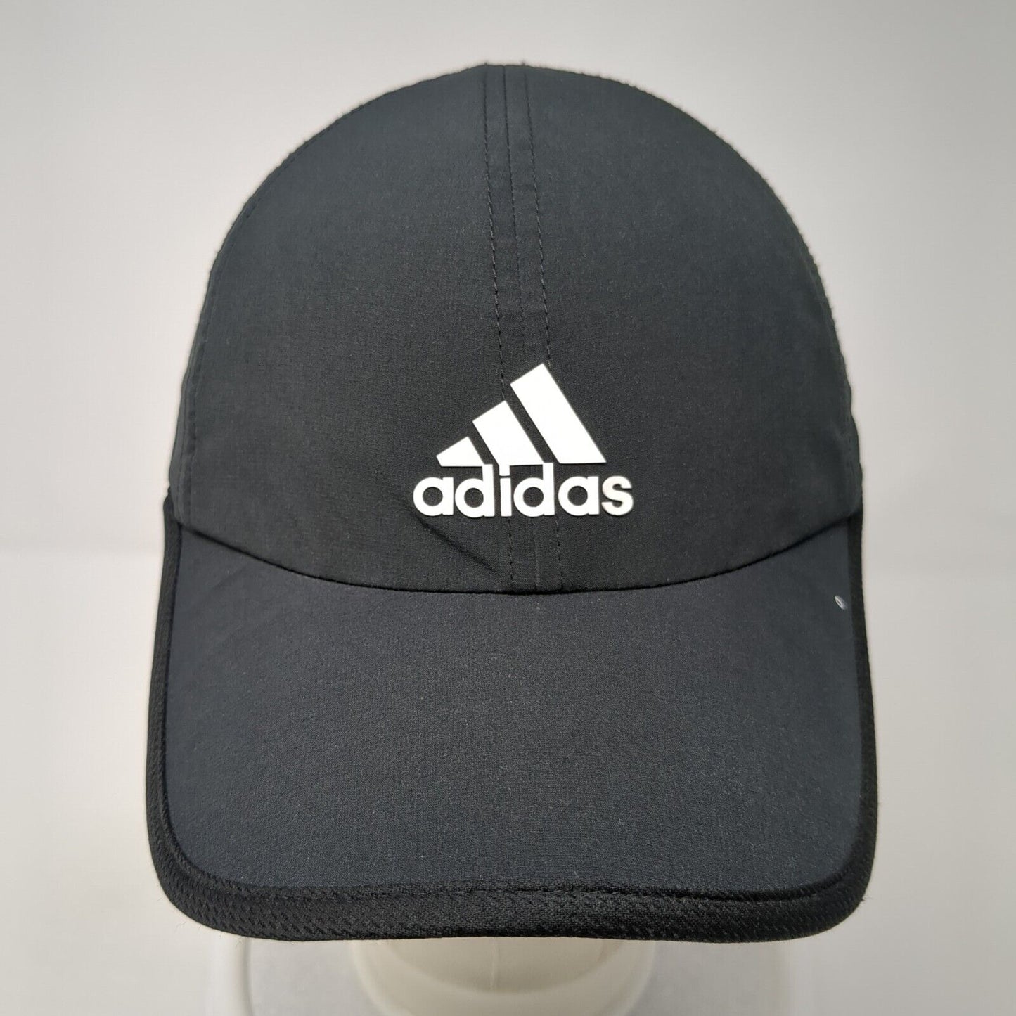 Adidas Strapback Hat Black One Size Adjustable 3 Stripes Logo Outdoor