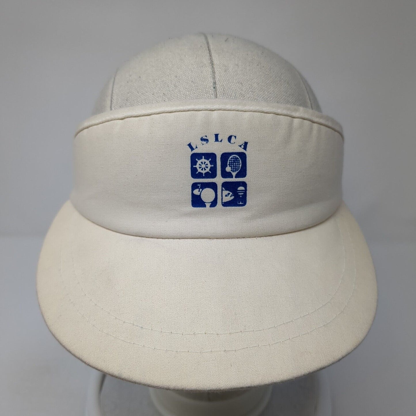 LSLCA Slideback Sun Visor Hat Cream One Size Solid Adjustable Outdoor