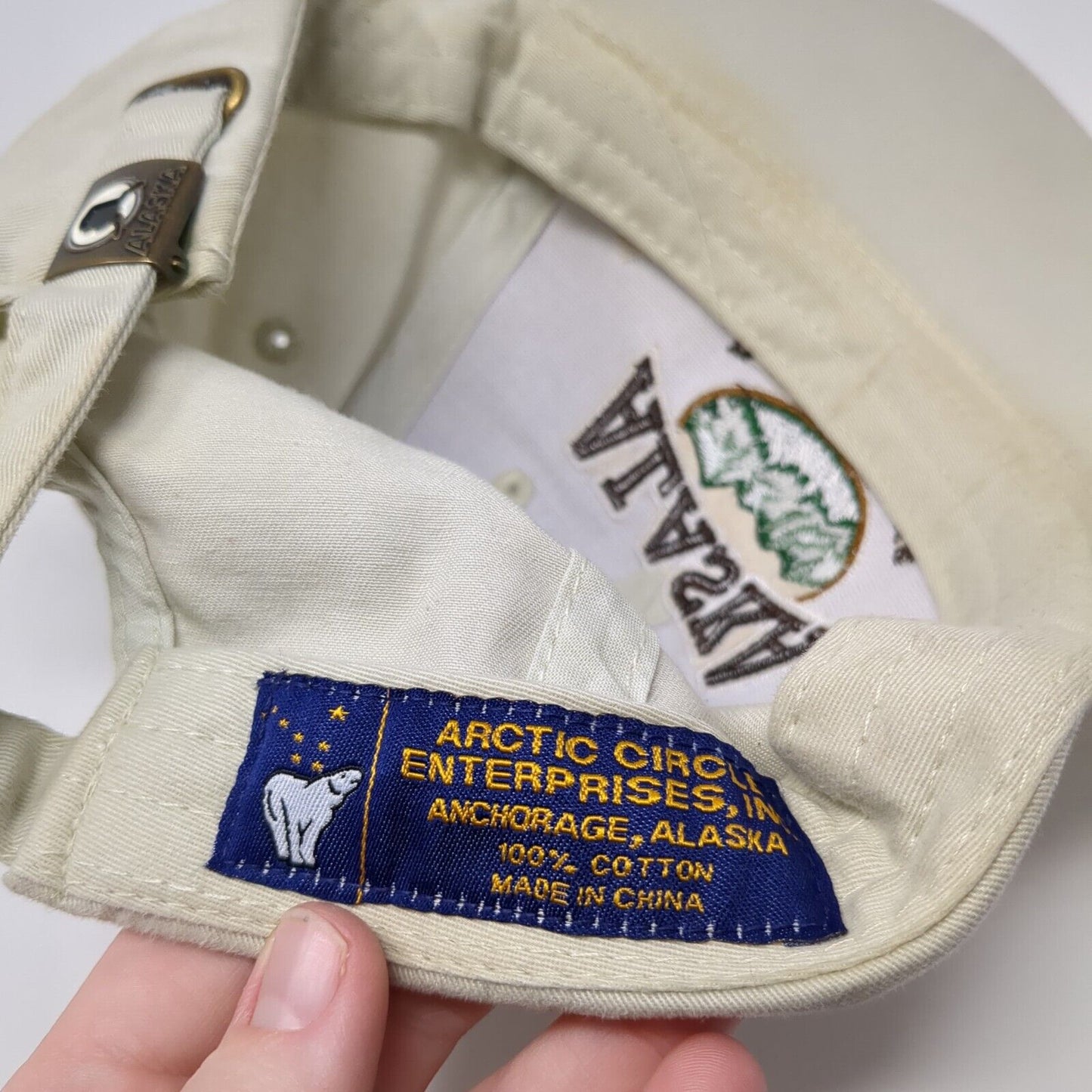 Alaska Est. 1959 The Last Frontier Slideback Hat Tan OS Adjustable Arctic Circle