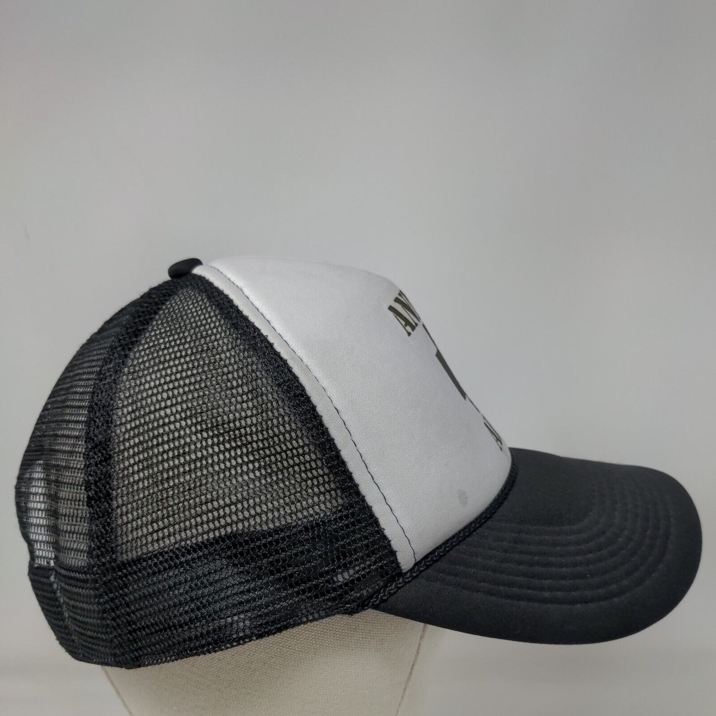 Annie's Army Snapback Trucker Hat Black OSFM Adjustable Mesh Back Rope Otto