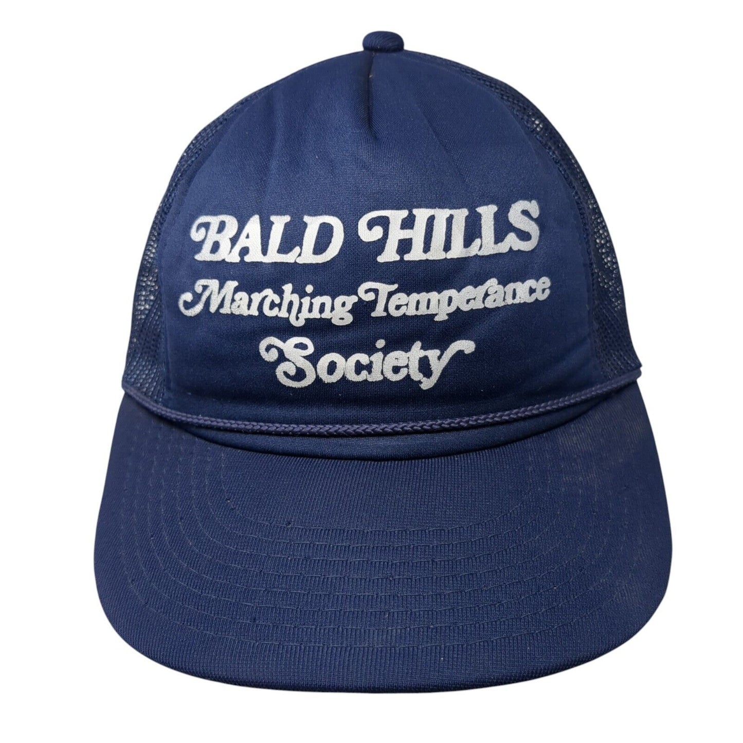 Bald Hills Marching Temperance Society Rope Trucker Hat Blue One Size