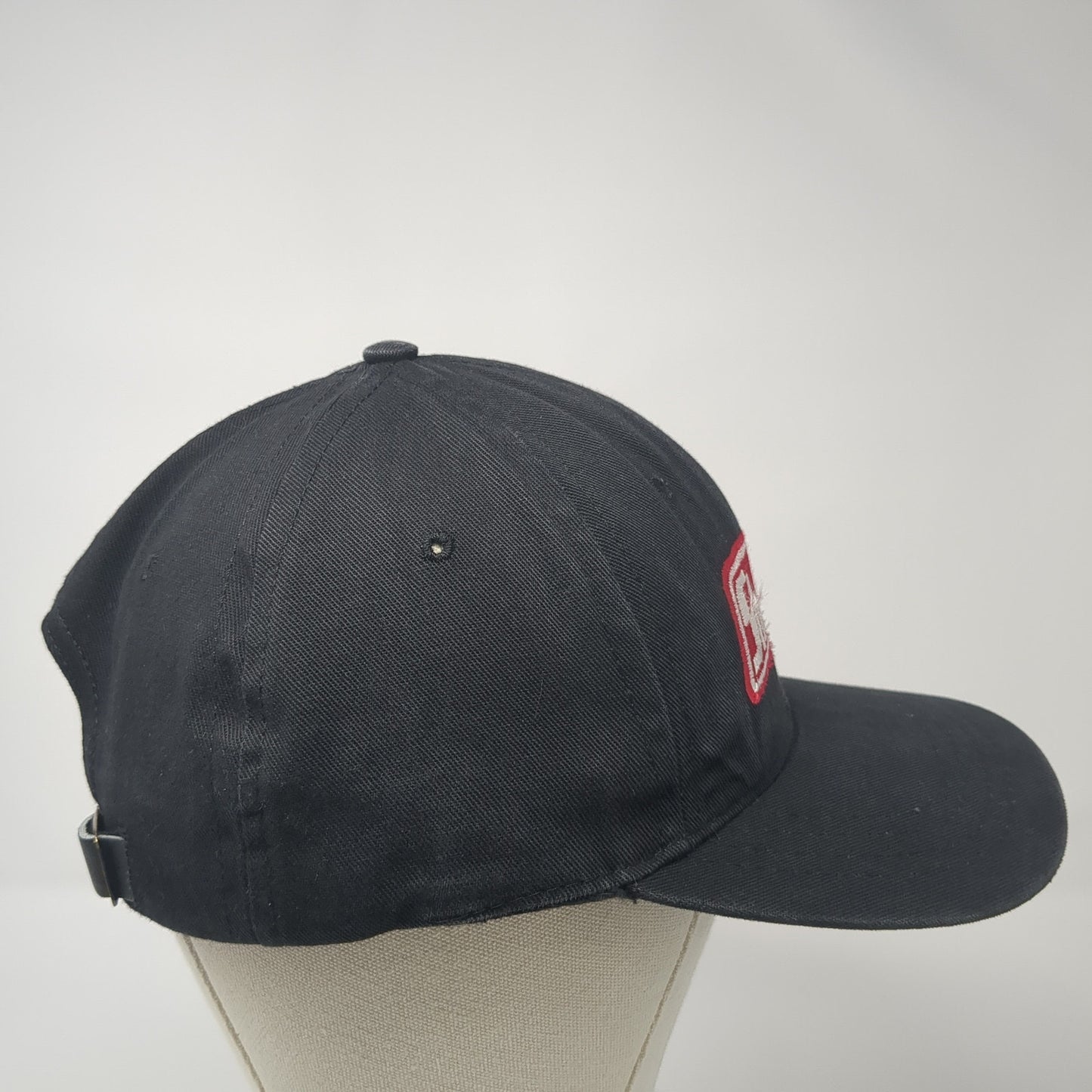 Shanklin Slideback Hat Black One Size Adjustable Leather Strap Cali Fame