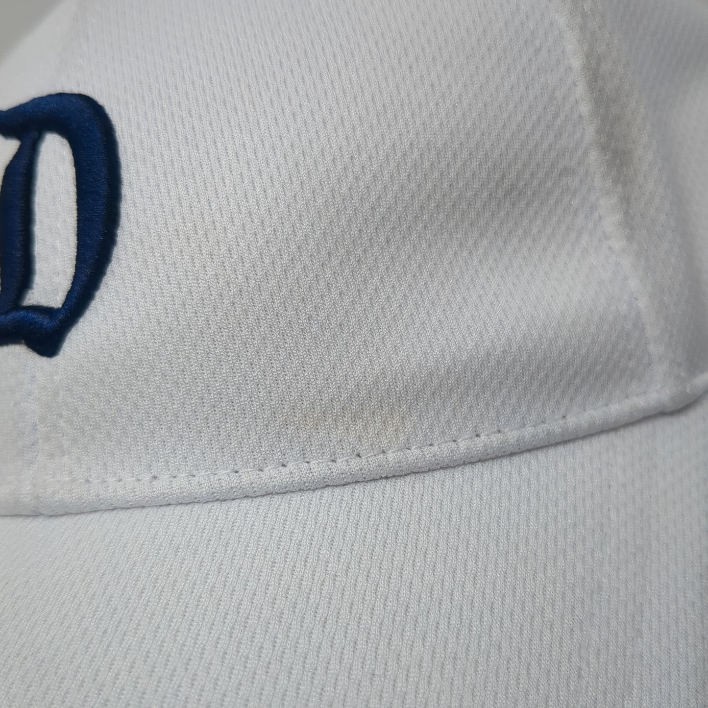 Letter D Strapback Hat White One Size Adjustable Embroidered Disney