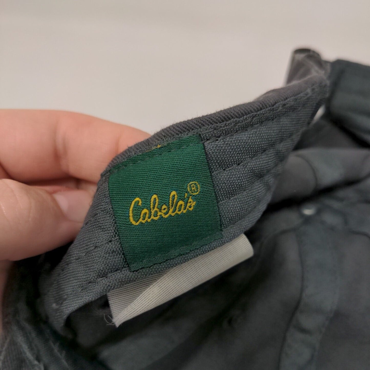 Cabela's Club Slideback Hat Gray One Size Adjustable Embroidered Vented Holes