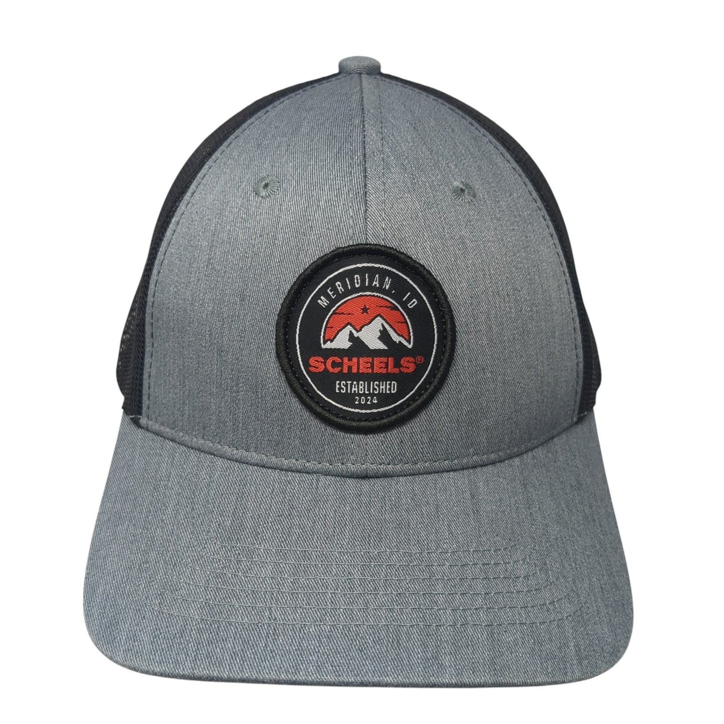 Meridian ID Scheels Established 2024 Trucker Hat Gray OS Adjustable Mesh Back