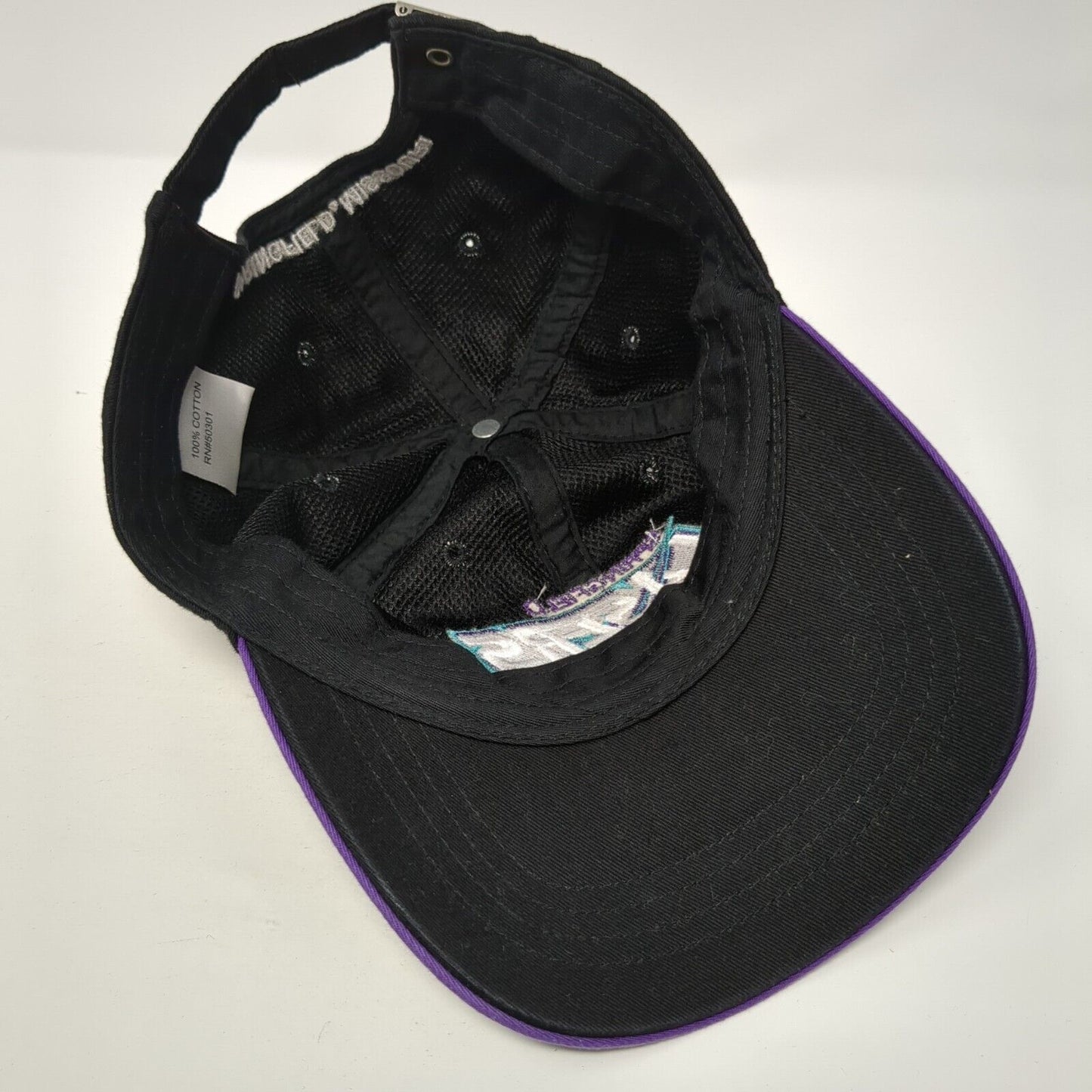 Springfield Lasers Tennis Slideback Hat Black One Size Adjustable Embroidered