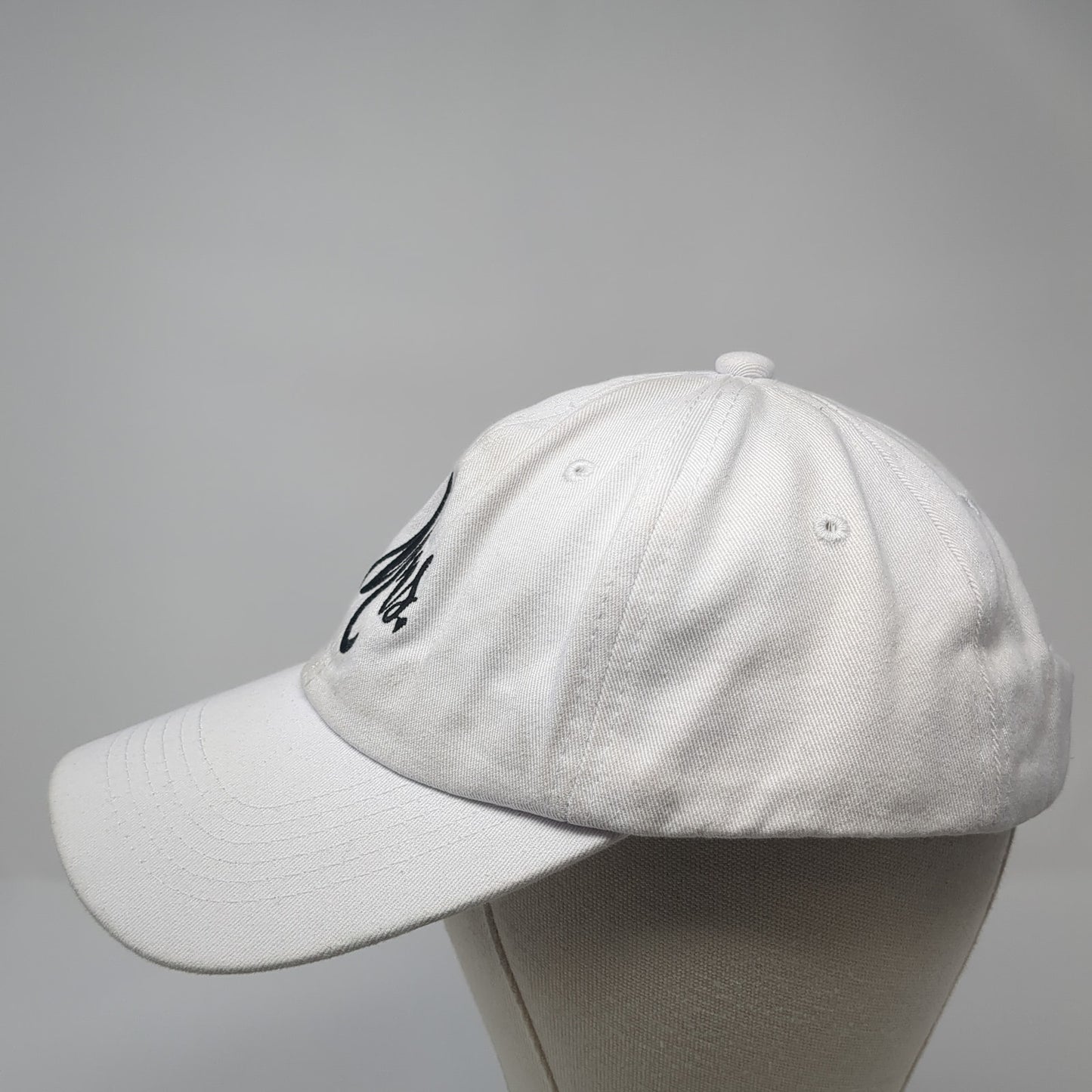 Mrs. Slideback Hat White One Size Adjustable Embroidered Solid 6 Panel