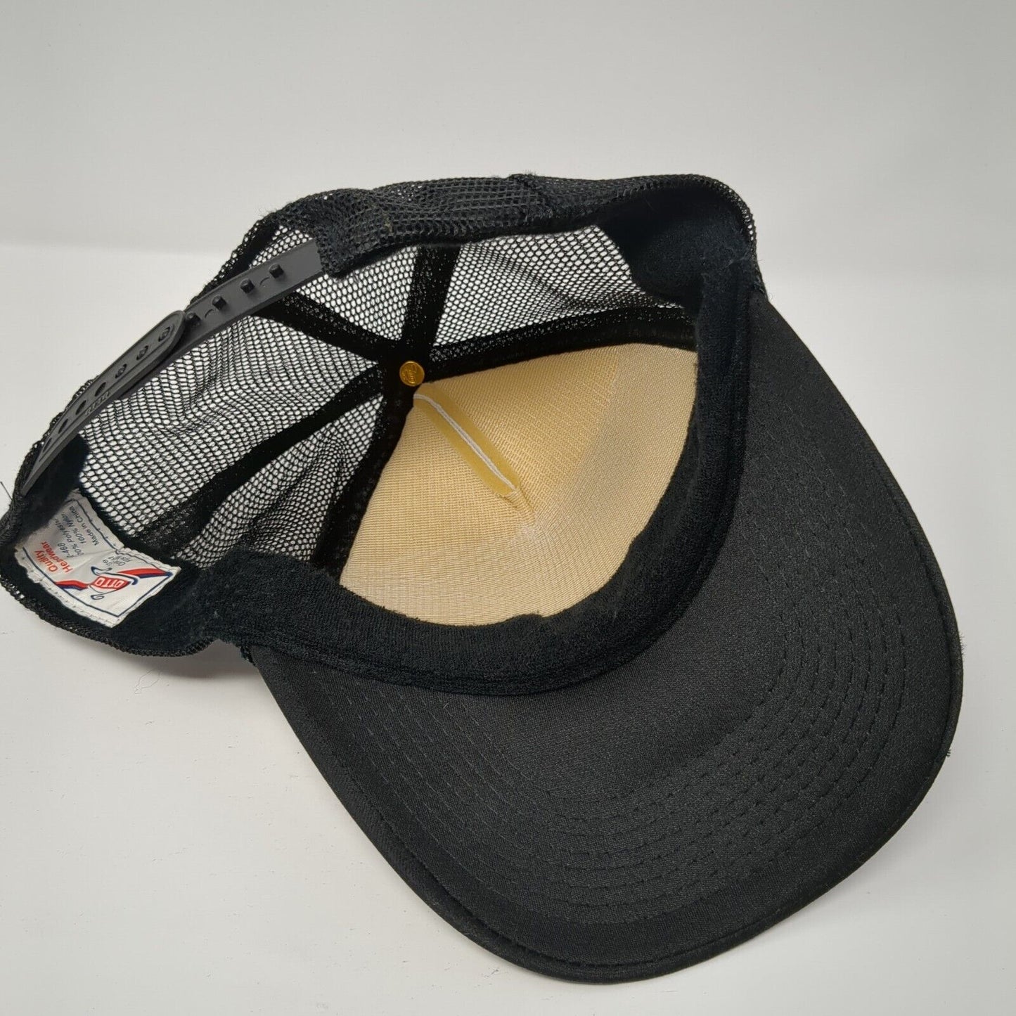 Back To Back World War Champs Snapback Trucker Hat Black OS Mesh Back Rope Otto