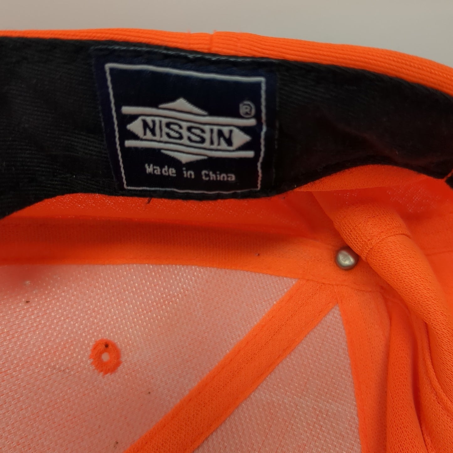 First Missouri State Bank Strapback Baseball Cap Orange OS Adjustable Nissin