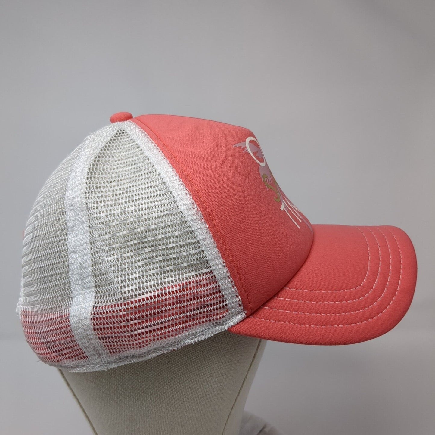 On Salt Time Snapback Trucker Hat Pink OSFM Mesh Back Adjustable Salt Life