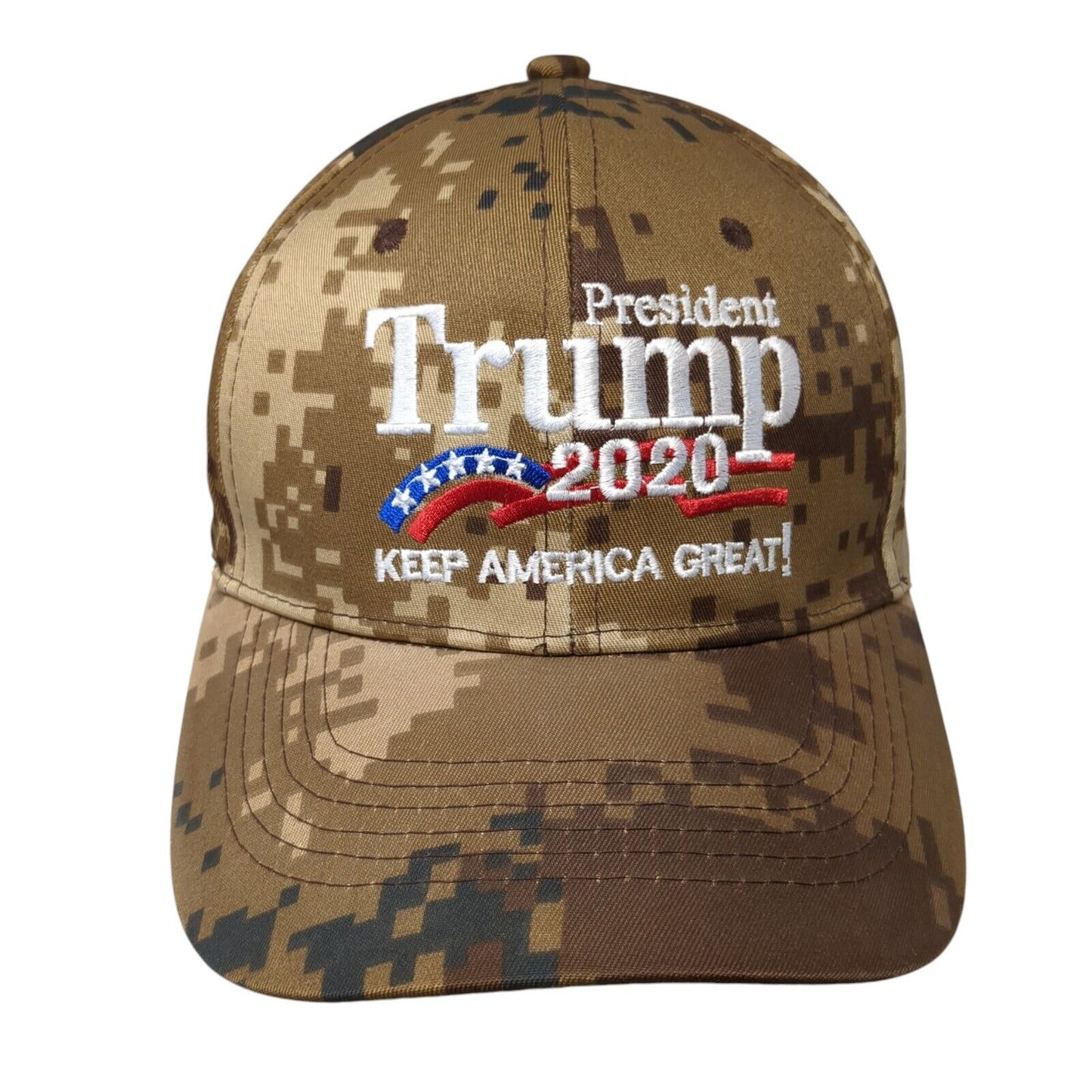 President Trump 2020 Strapback Hat Camo One Size Keep America Great!