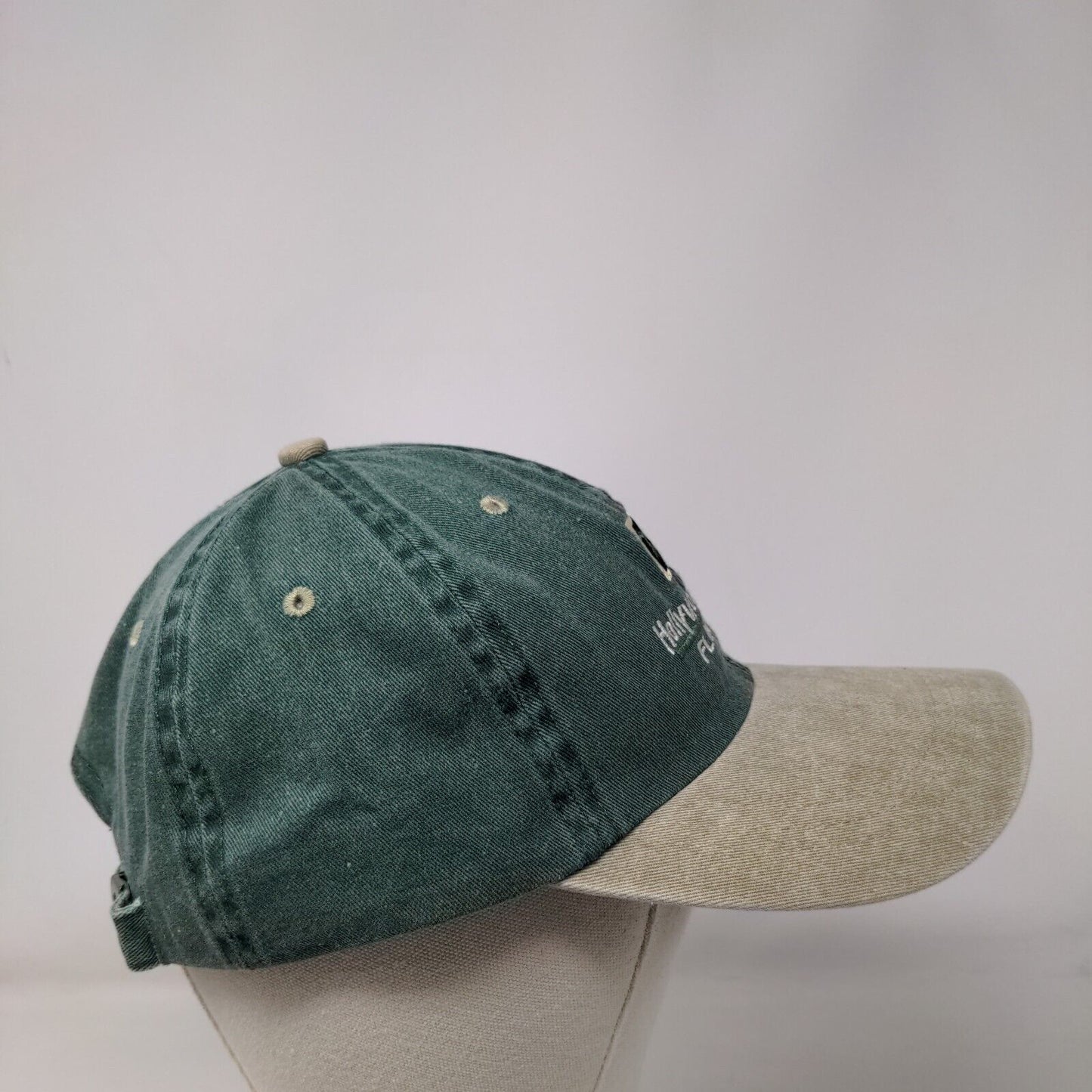 Hollywood Beach Florida Slideback Hat Green OSFA Embroidered Colorblock
