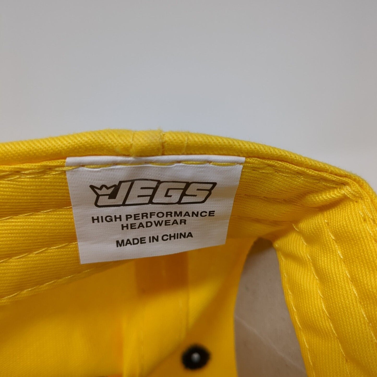 Jegs High Performance Strapback Hat Yellow OSFA Embroidered Colorblock