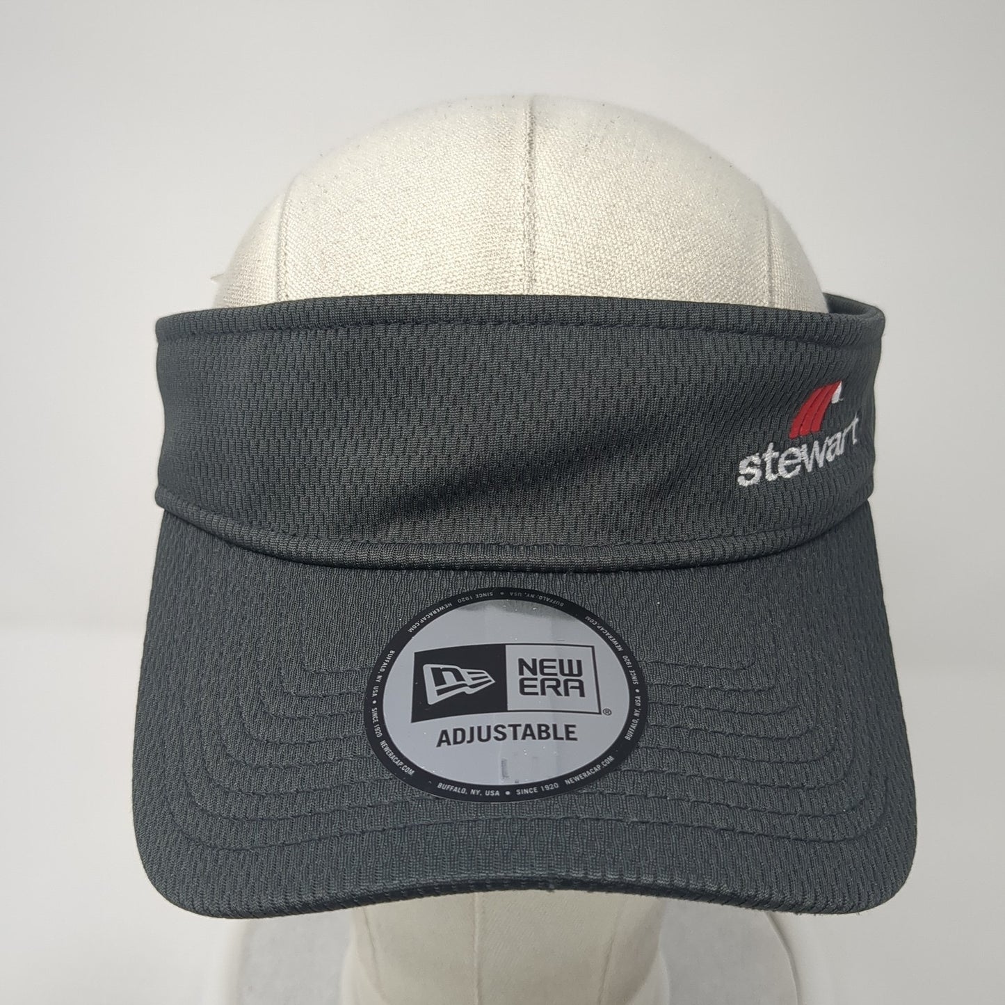 Stewart Strapback Visor Hat Gray One Size Adjustable Embroidered New Era