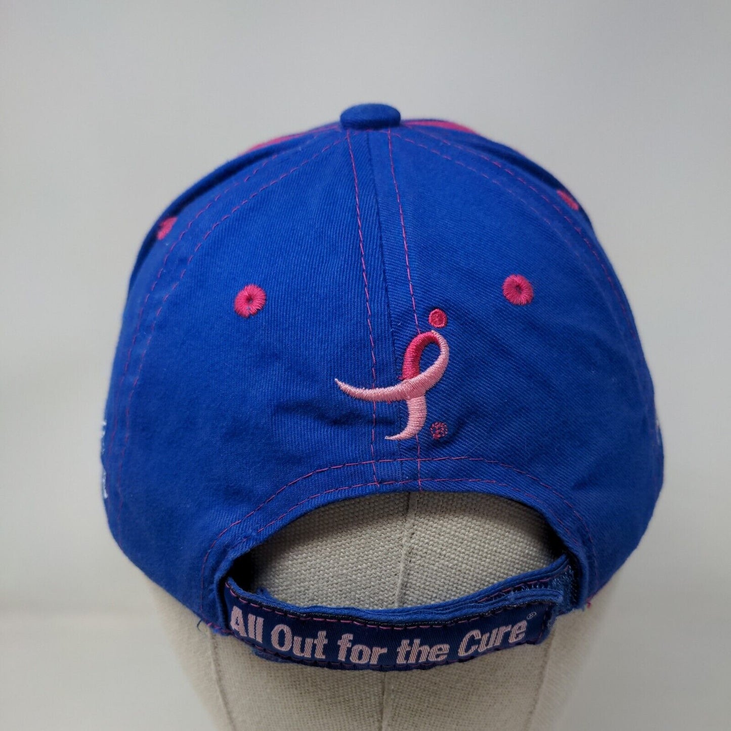 NAPA Racing Ron Capps #28 Martin Truex #56 Blue Pink Strapback Hat Breast Cancer