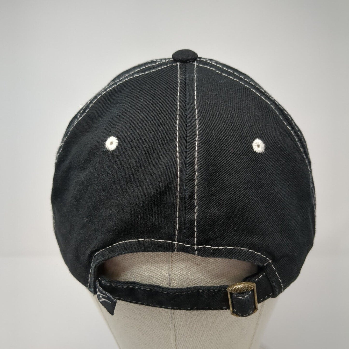 Rosedale Slideback Hat Black One Size Adjustable Embroidered Floral Town Talk