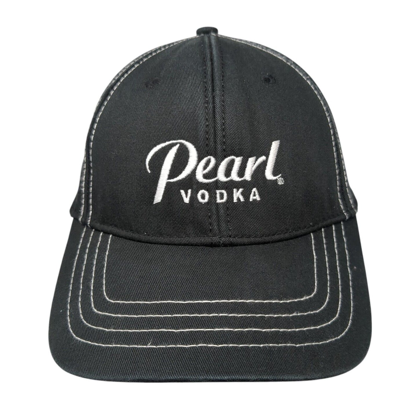 Pearl Vodka Strapback Hat Black One Size Adjustable Embroidered Style Master