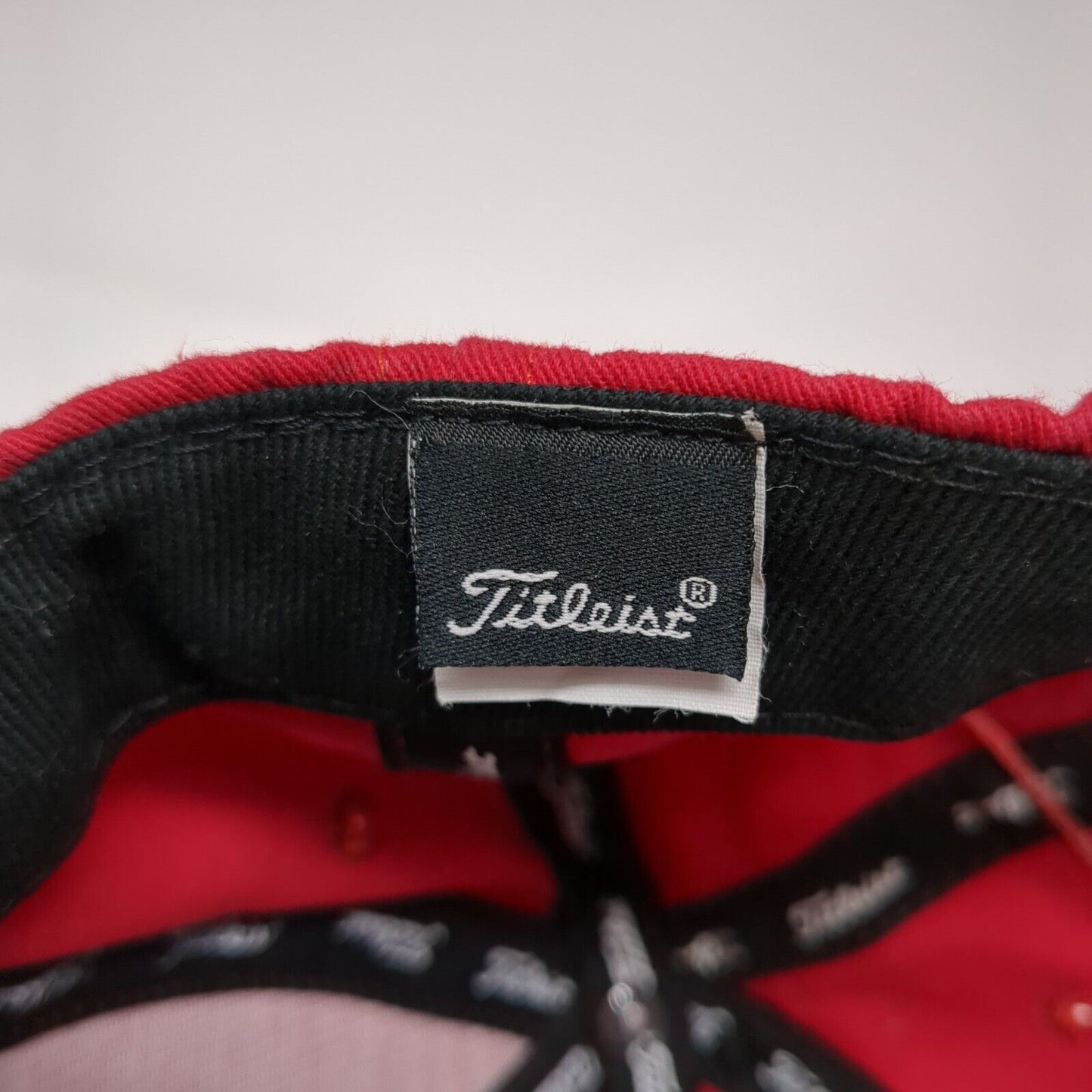 Titleist Pro V1 FJ Slideback Hat Red One Size Adjustable Embroidered 6 Panel