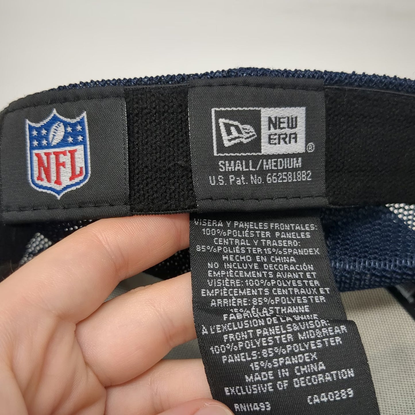 Dallas Cowboys NFL New Era 5 Panel Blue M Hat Mesh Back Stretch Fit 1960 Logo