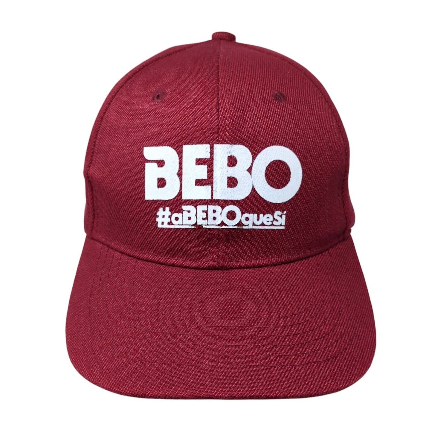 Bebo #aBEBOquesi Strapback Hat Red One Size Adjustable 6 Panel Polyester