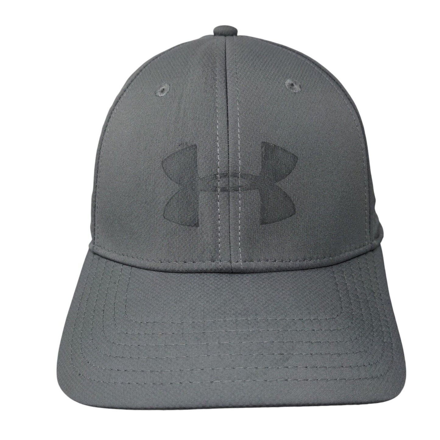 Under Armour Fitted Hat Gray Medium/Large 6 Panel Solid Vent Holes