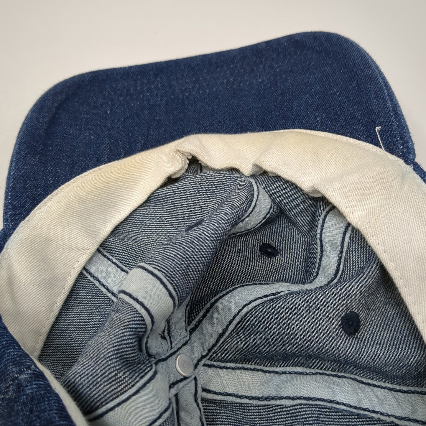 Unbranded Slideback Hat Blue One Size Adjustable Blank Solid Denim