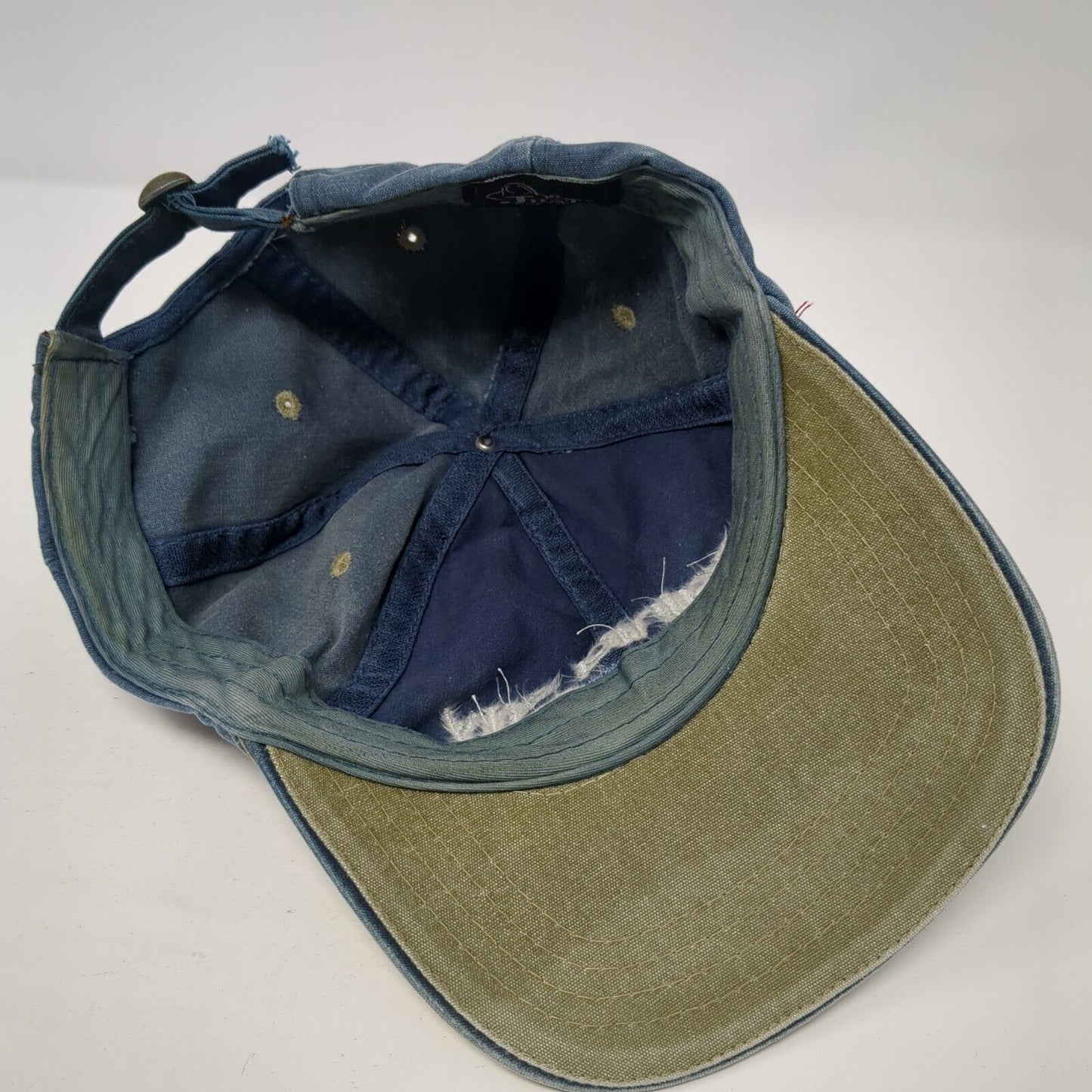 Virginia City Montana Slideback Hat Blue One Size Adjustable Colorblock
