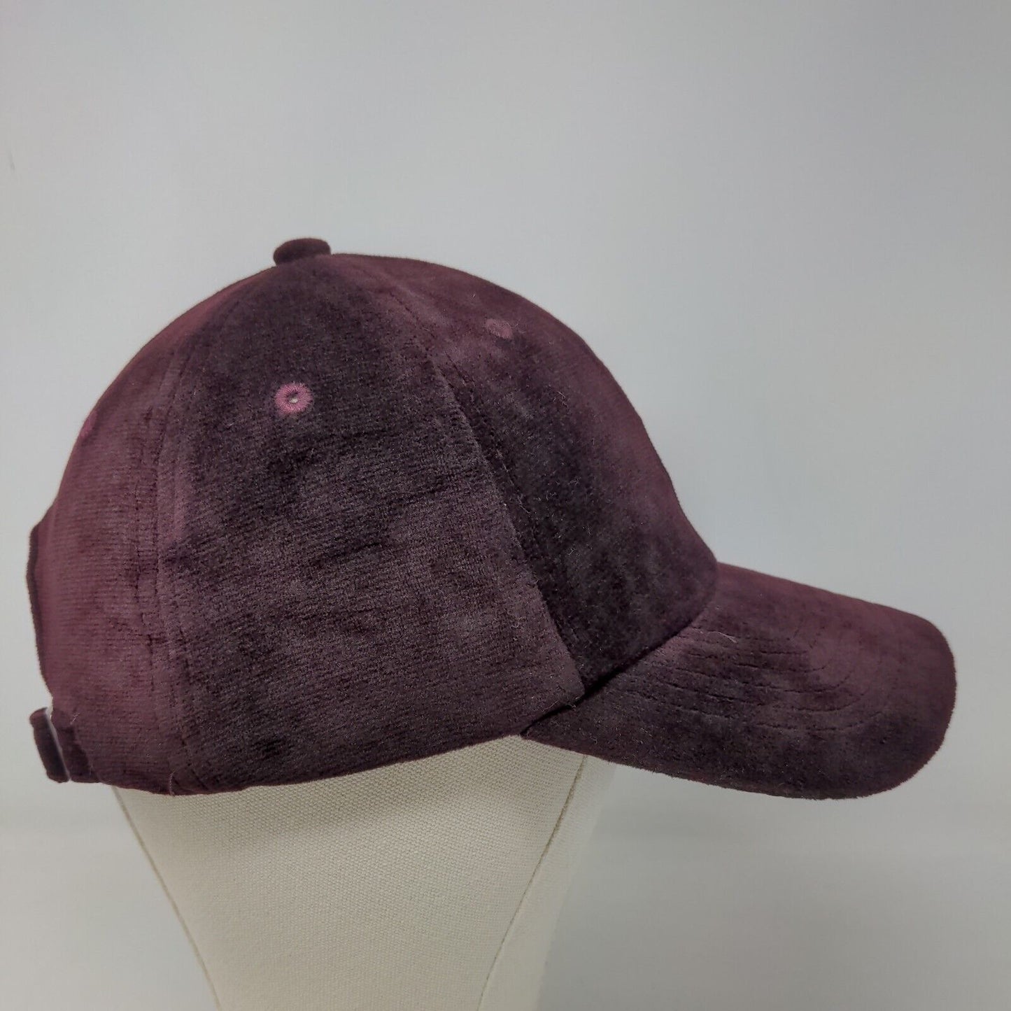 Unbranded Women's Slideback Hat Purple Blank Fuzzy Soft Vent Holes Adjustable