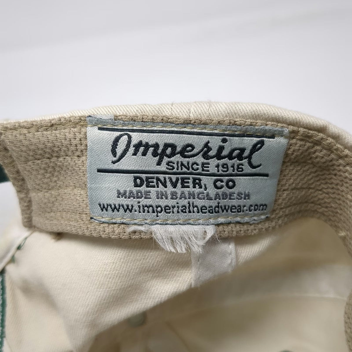 Imperial Shadow Wood Country Club Golf Patch Baseball Cap Beige OSFM Hat Green