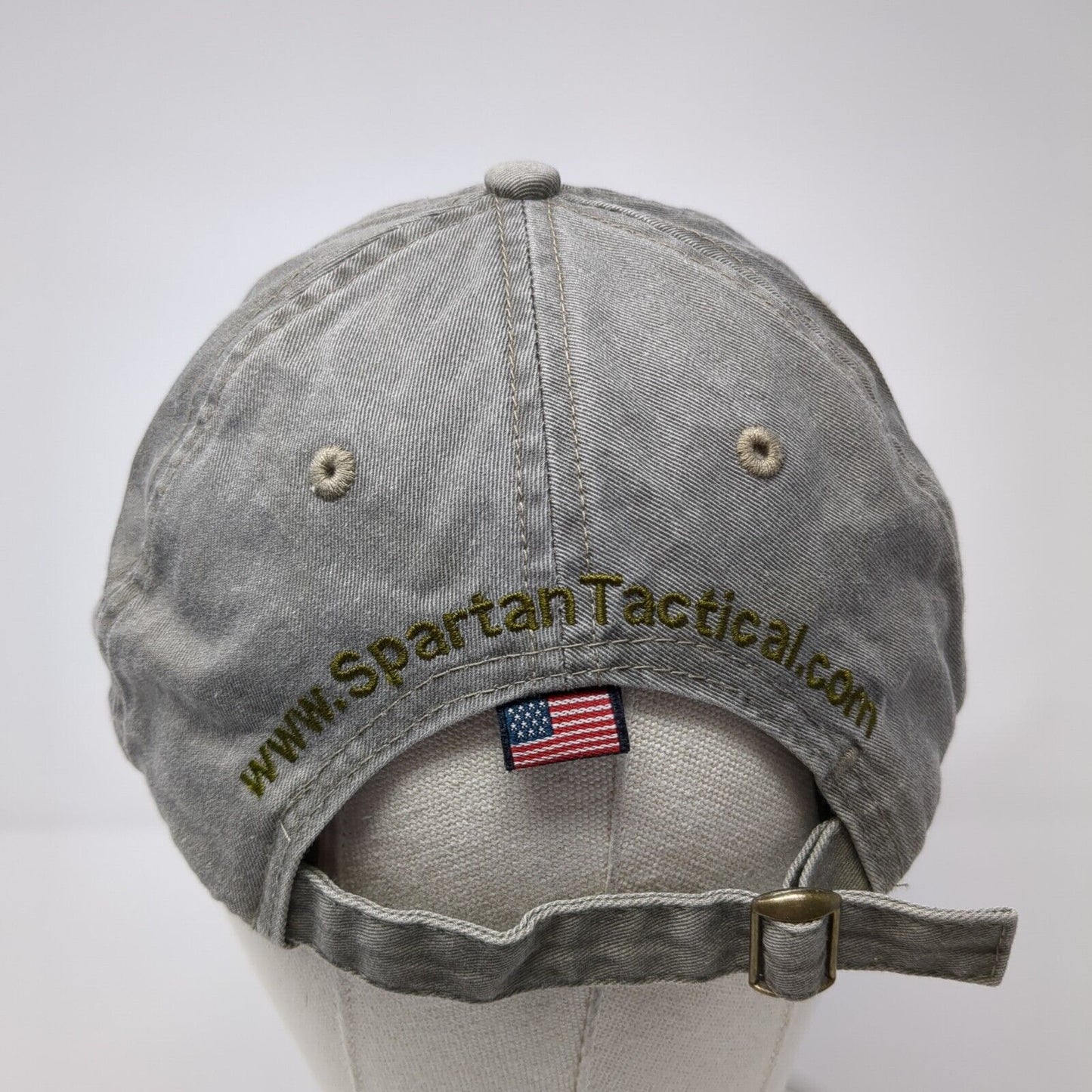 Spartan Tactical Slideback Hat Gray One Size Adjustable Embroidered