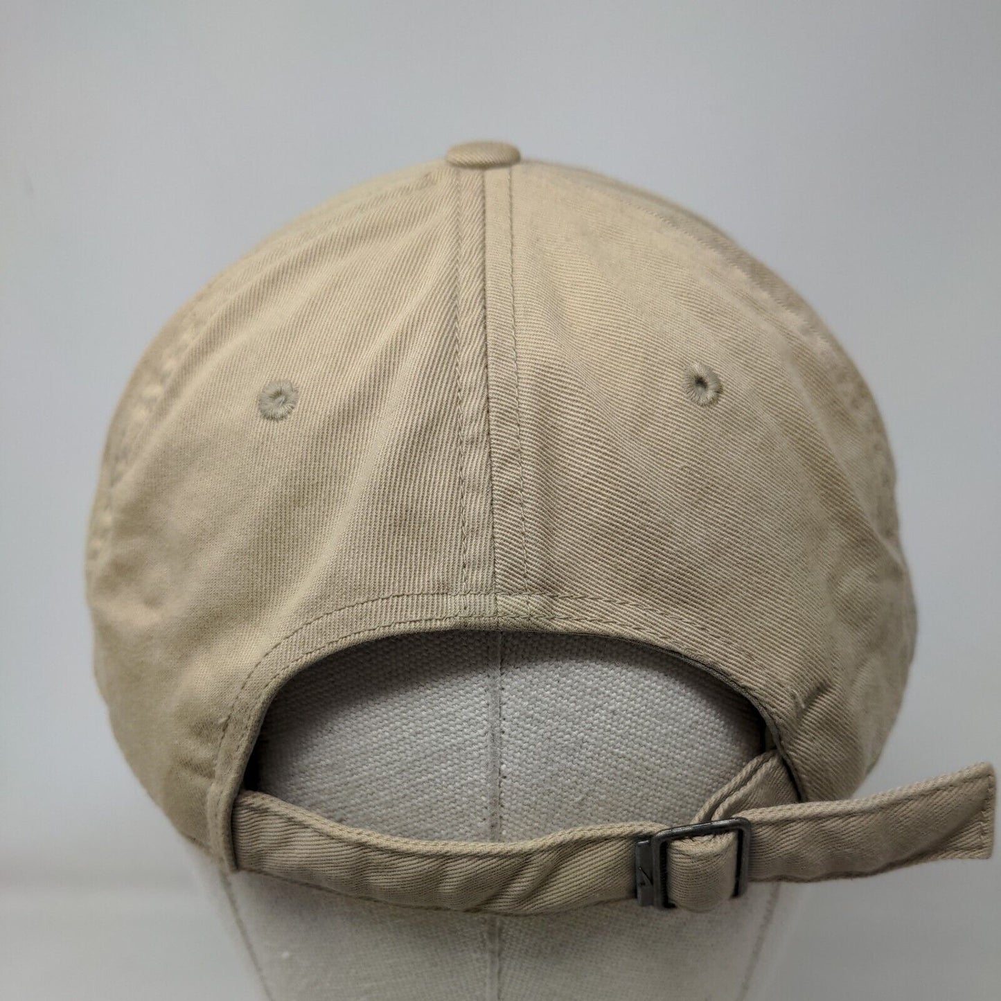 Nike Slideback Hat Tan OSFA Embroidered Adjustable 6 Panel Vent Holes