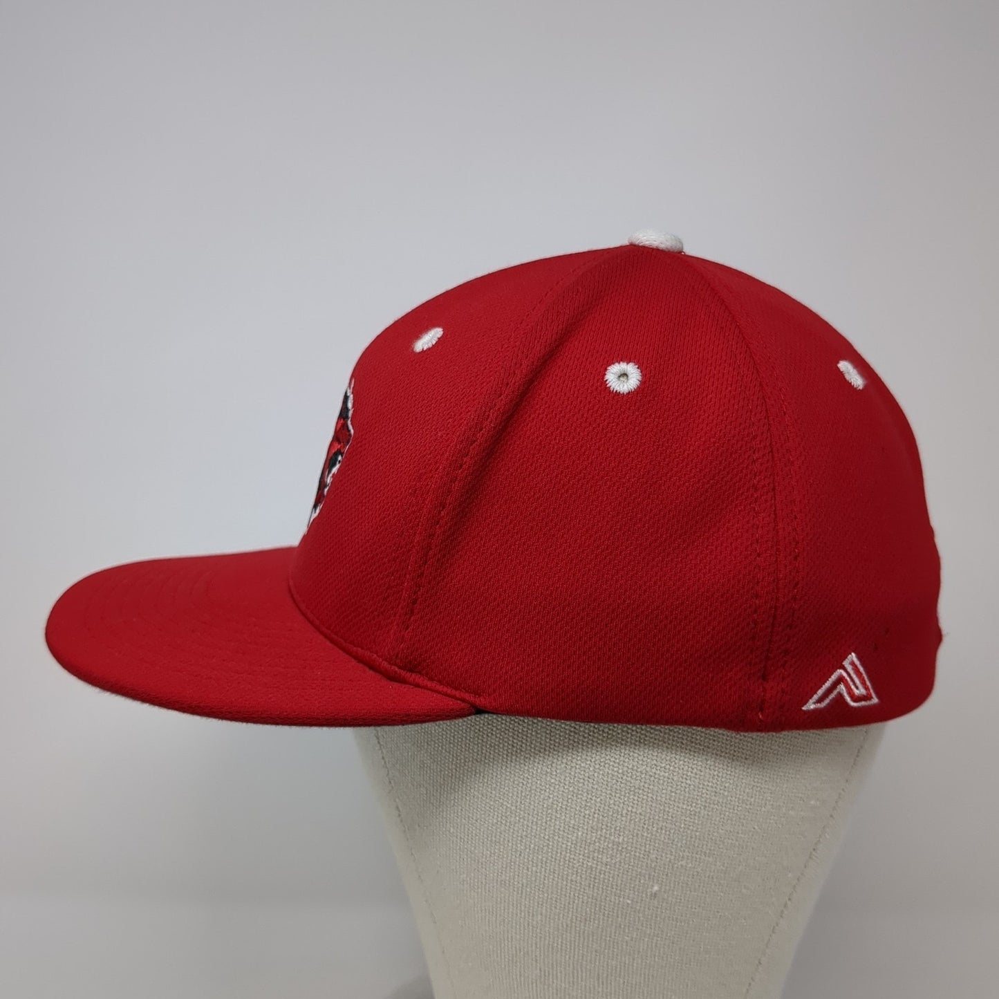 Albright Lions Fitted Hat Red 7 3/8 Embroidered Logo Pacific Headwear