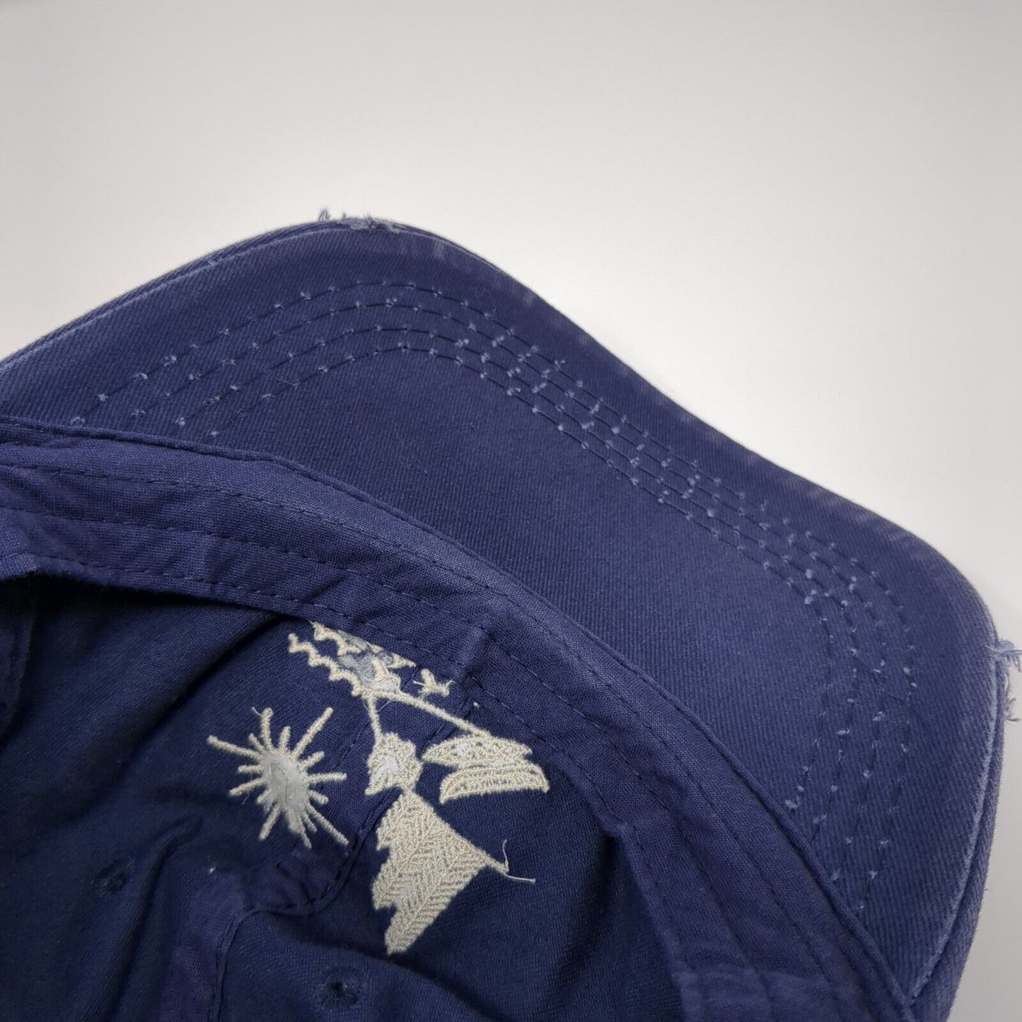 Life Is Good Slideback Hat Blue One Size Embroidered Solid 6 Panel